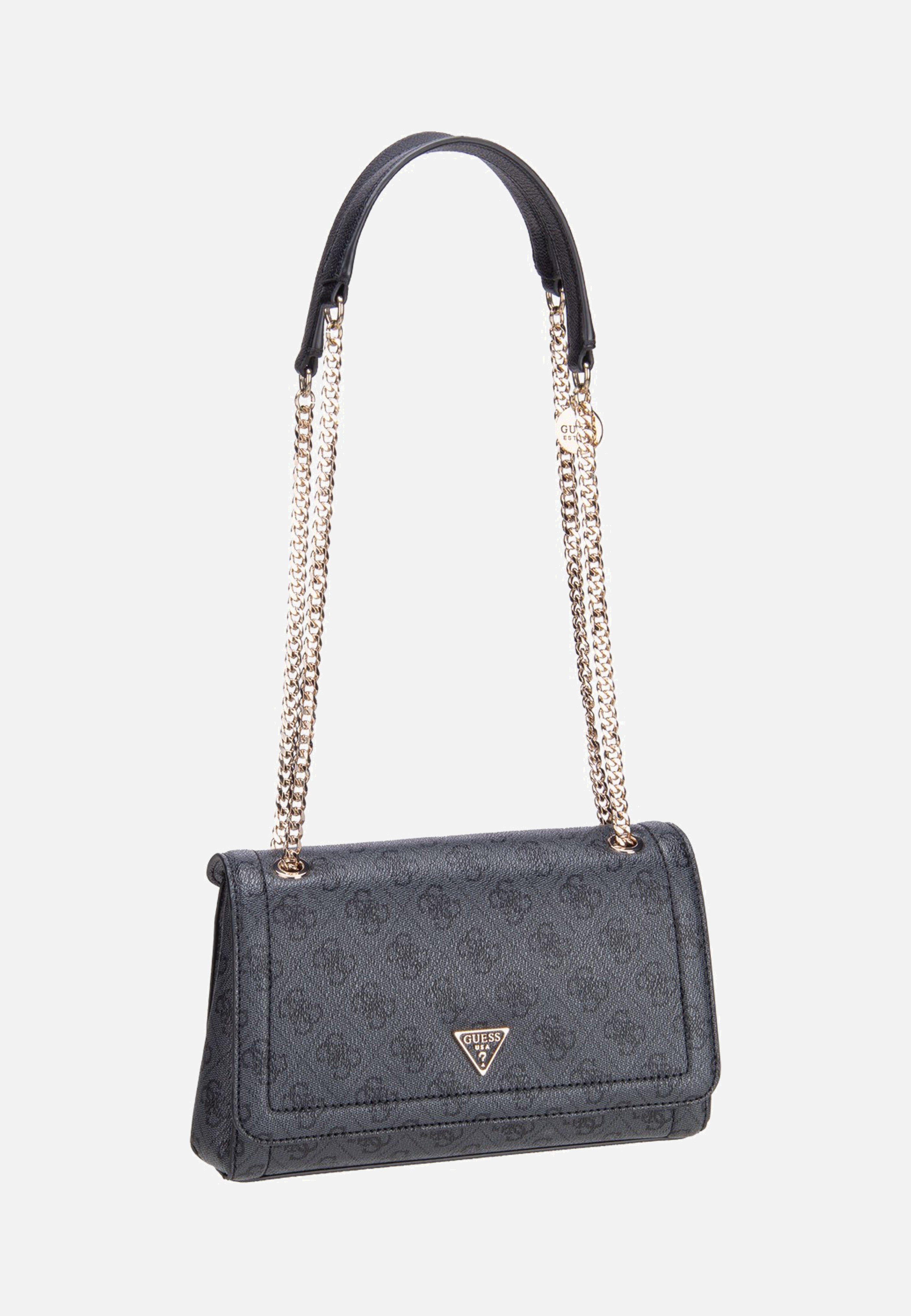 Guess Noelle II Conv XBody Flap 72210 Coal Logo Shoulder Bag