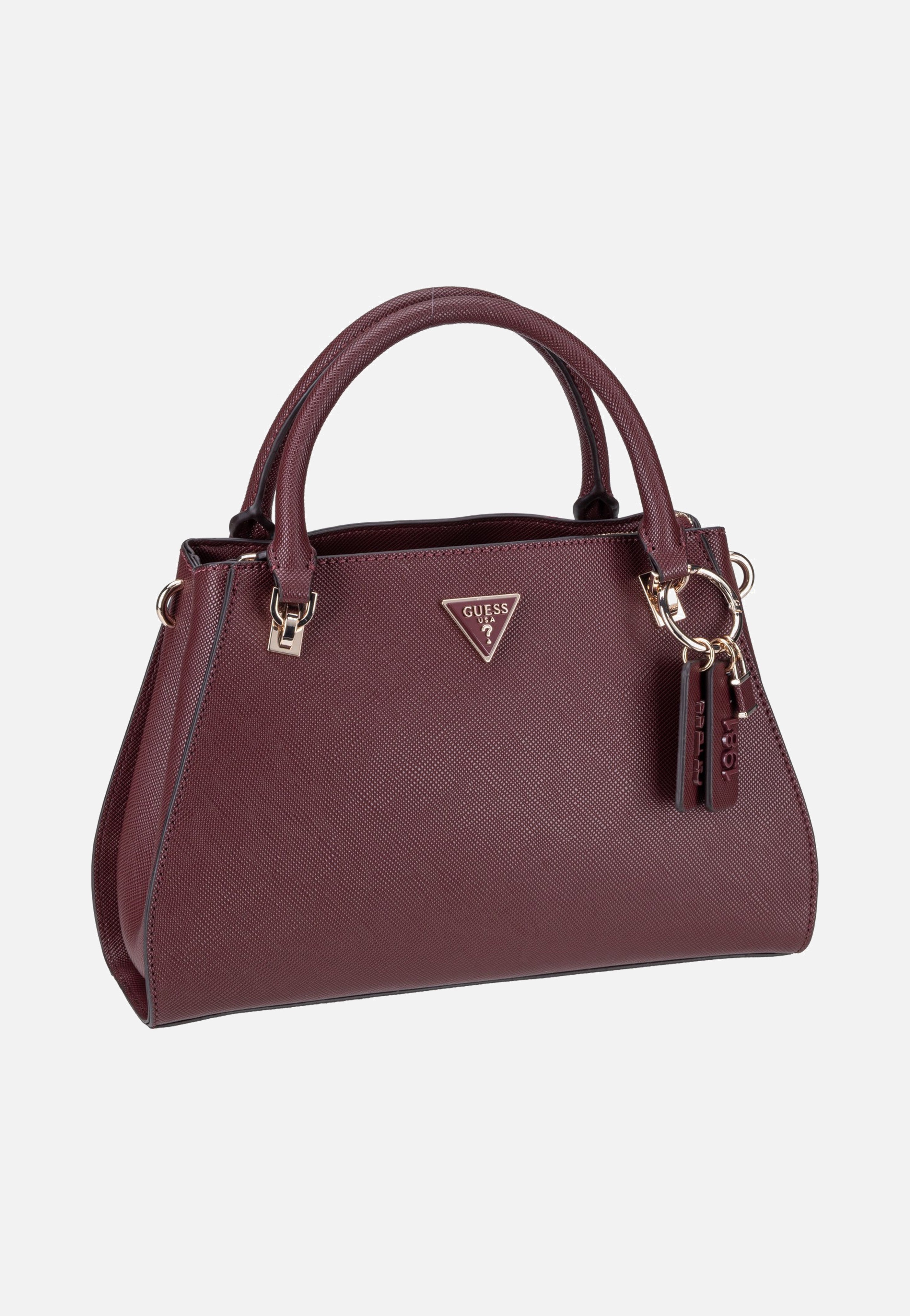 Guess Noelle II Luxury Saffiano 72070 Burgundy Handle Bag