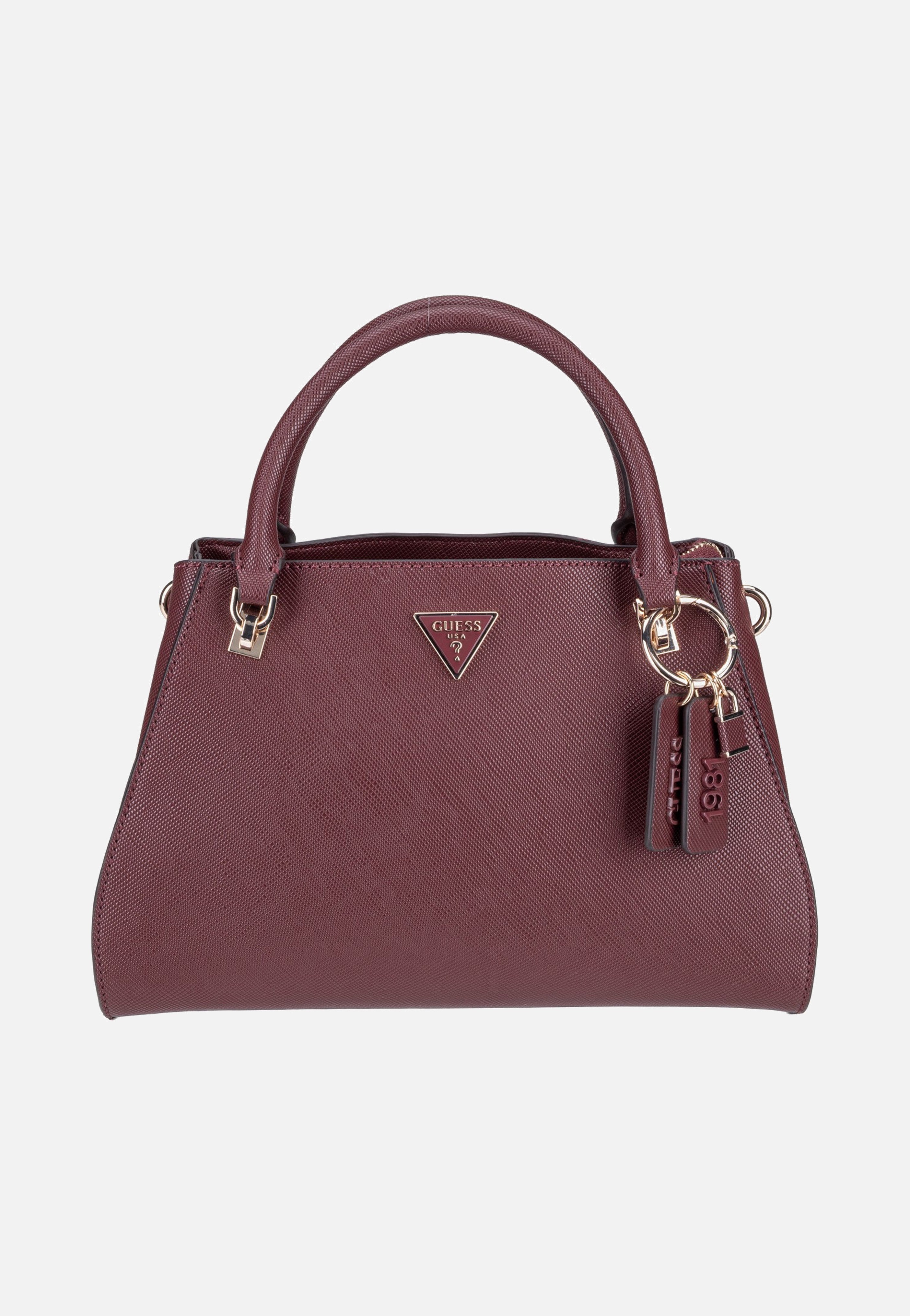 Guess Noelle II Luxury Saffiano 72070 Burgundy Handle Bag