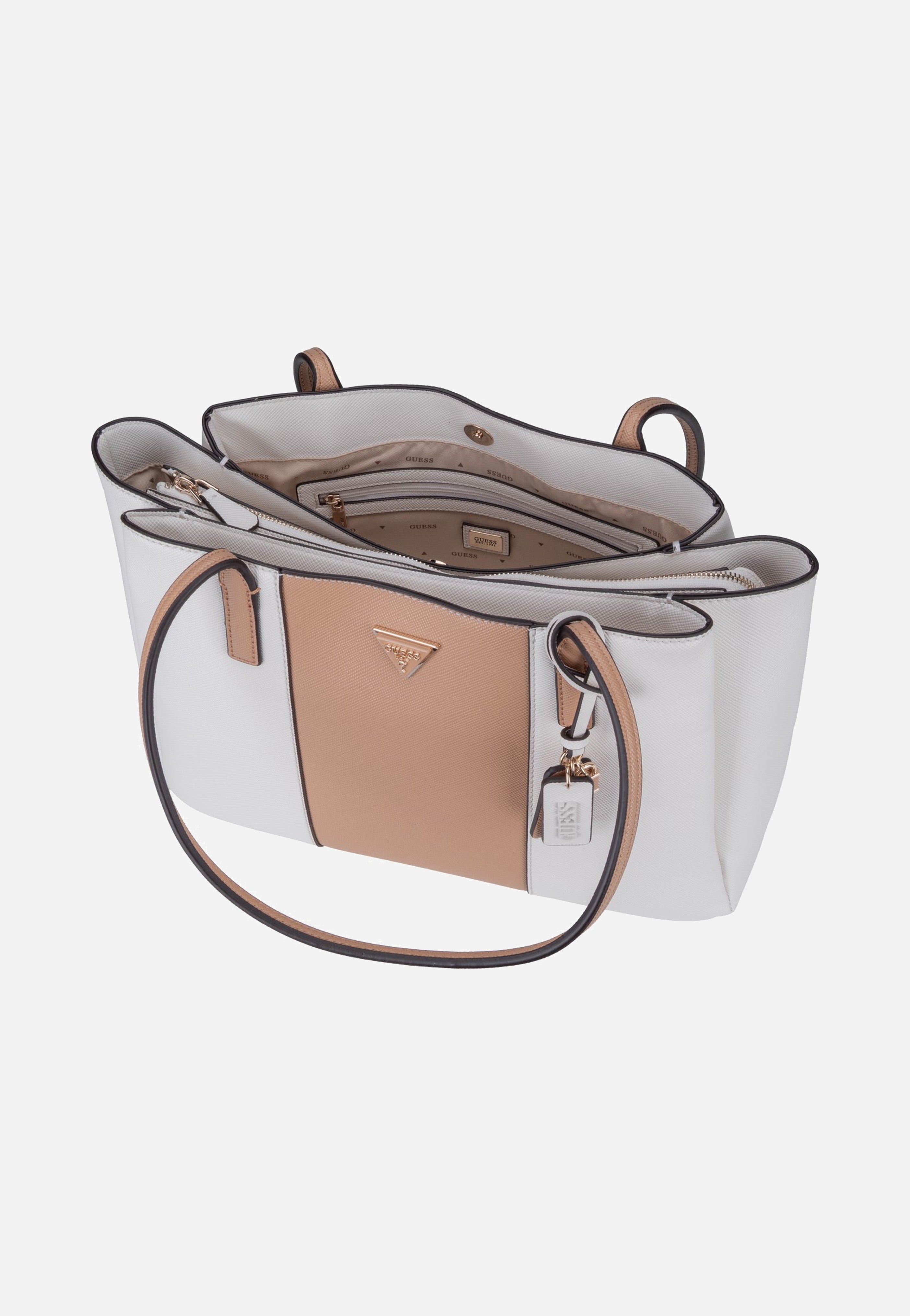 Guess Noelle II Tech 72260 Off White/Light Beige Bolsa de mano