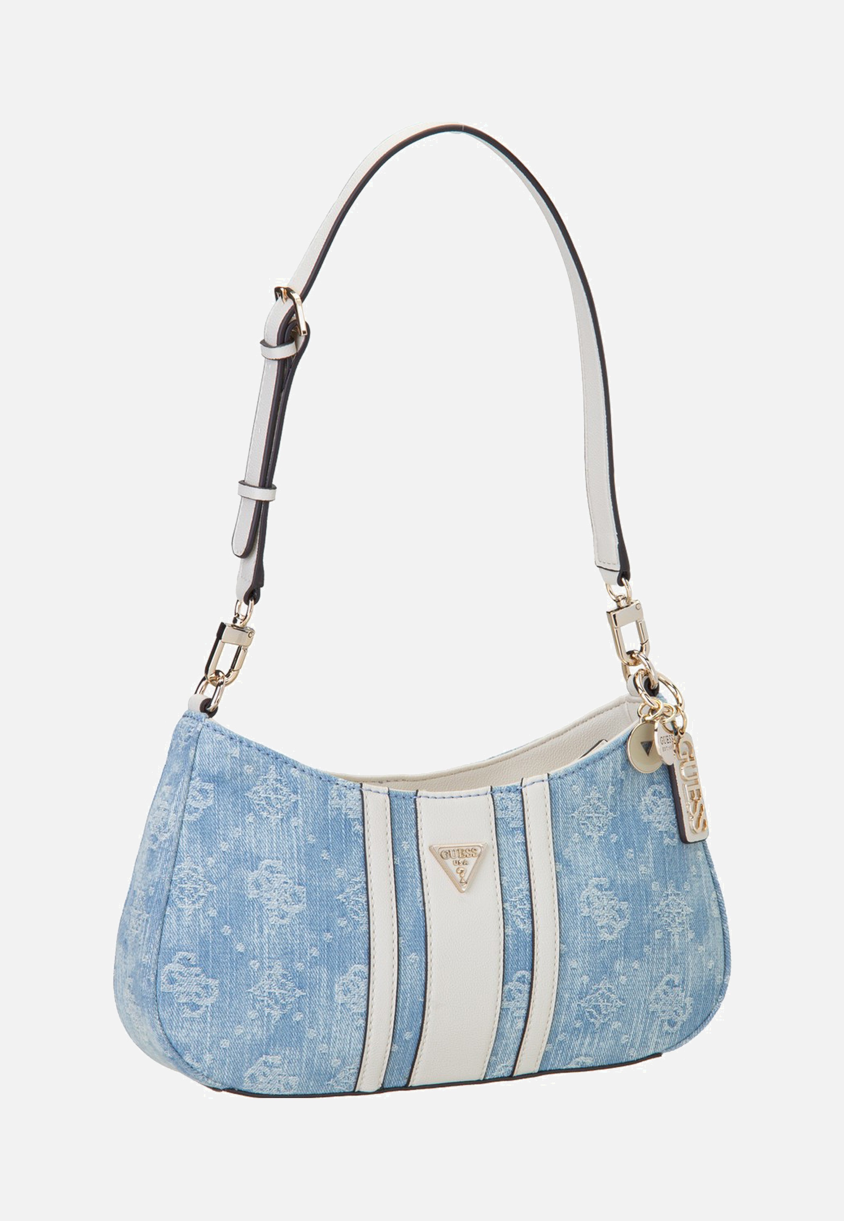 Guess Noelle II Top Zip 72180 Denim Logo - Shoulder Bag | Sakoi