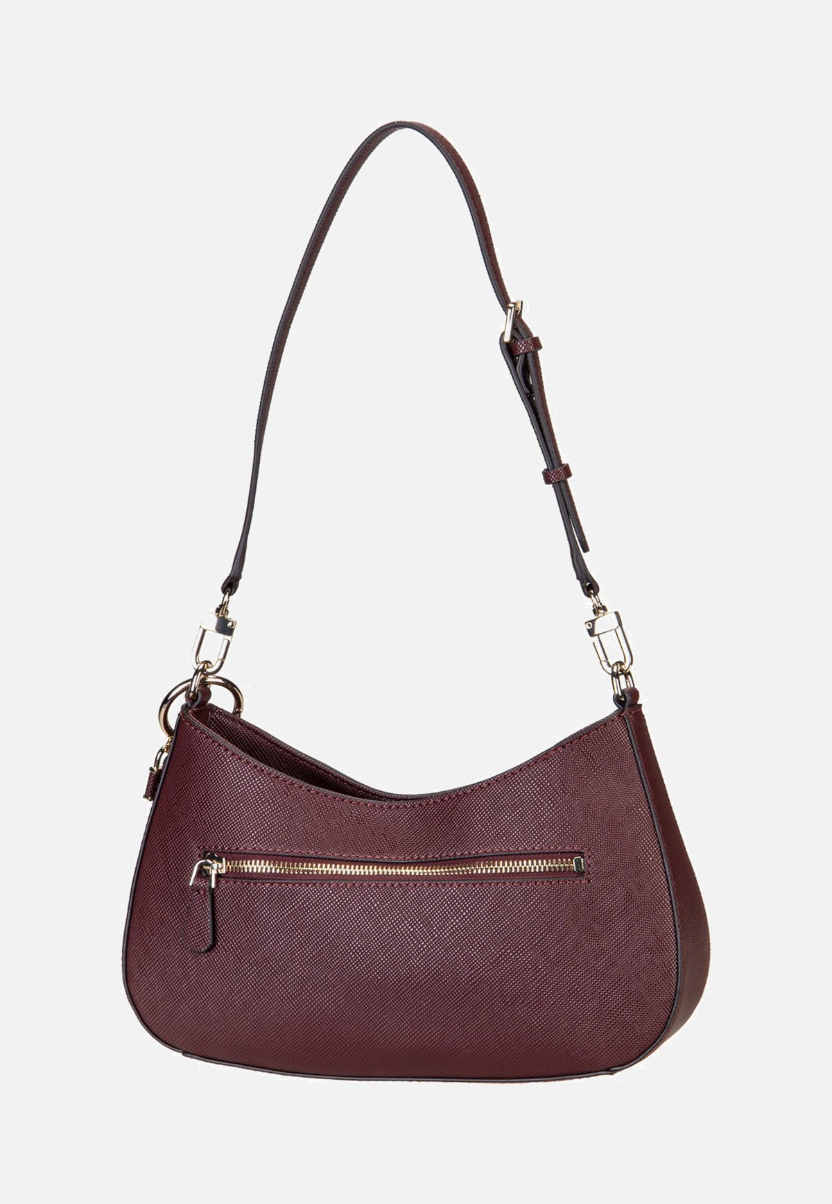 Guess Noelle II Top Zip Saffiano 72180 Burgundy Bolso de noche