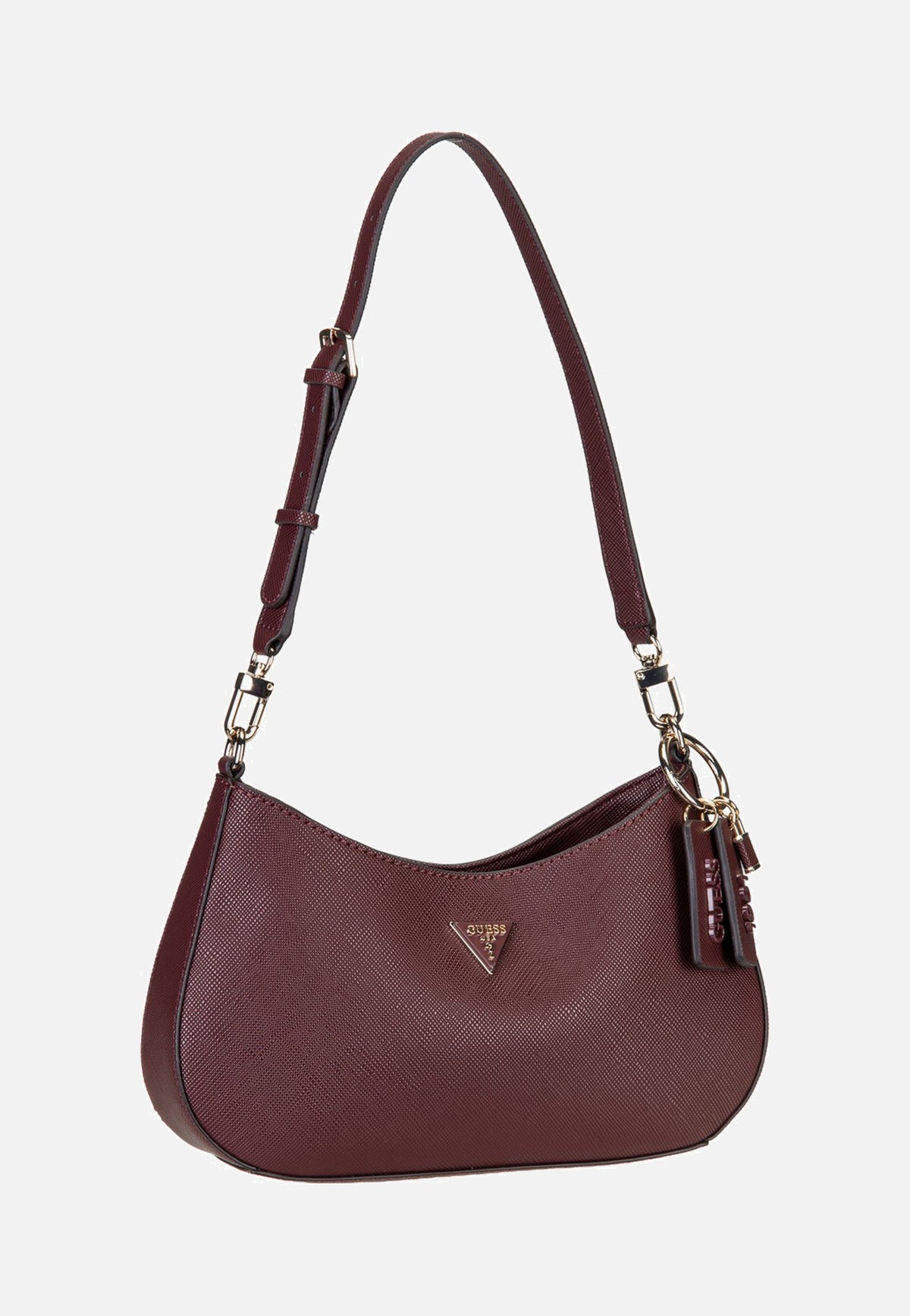 Guess Noelle II Top Zip Saffiano 72180 Burgundy Bolso de noche