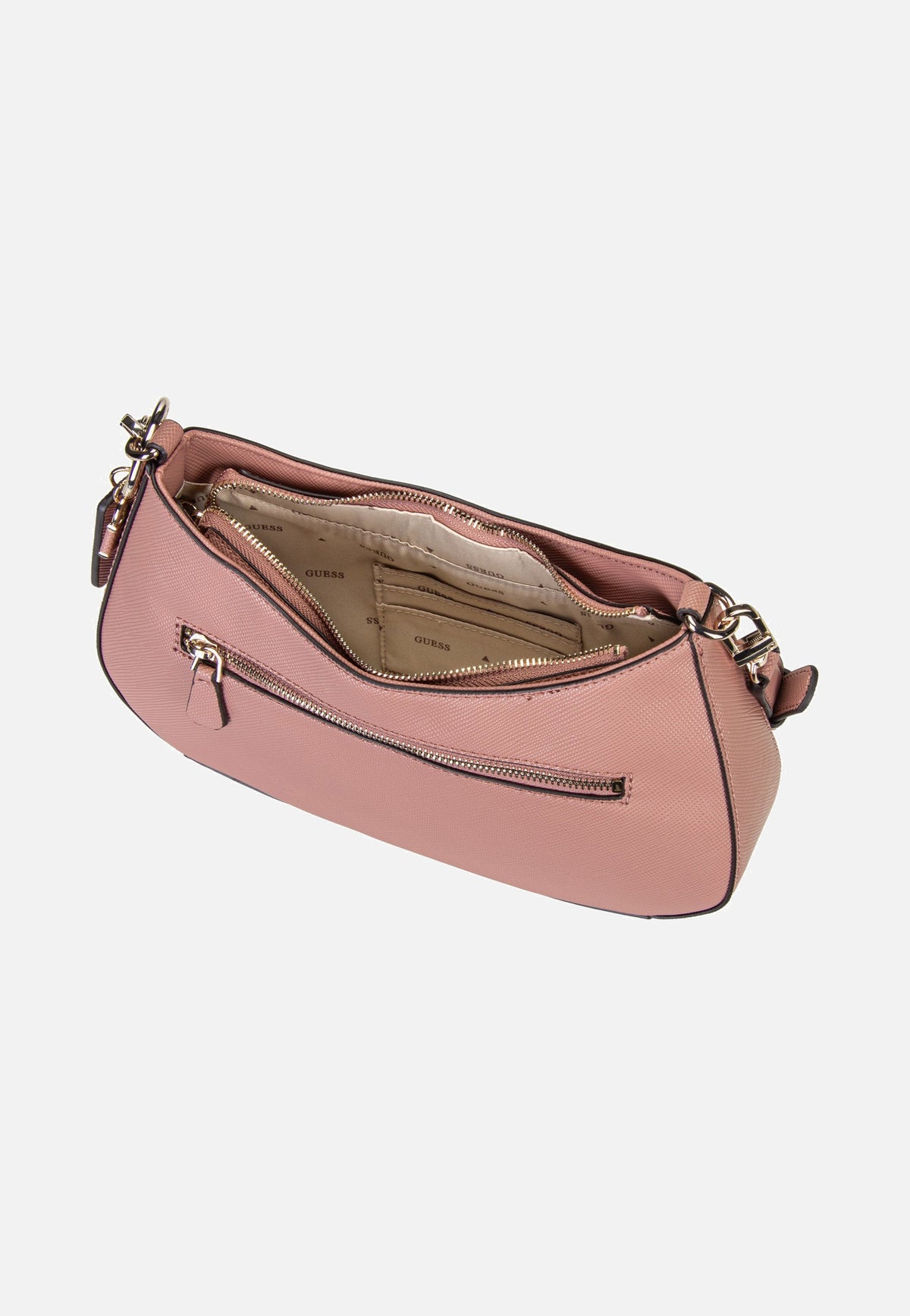 Guess Noelle II Top Zip Saffiano 72180 Rosewood Bolso de noche