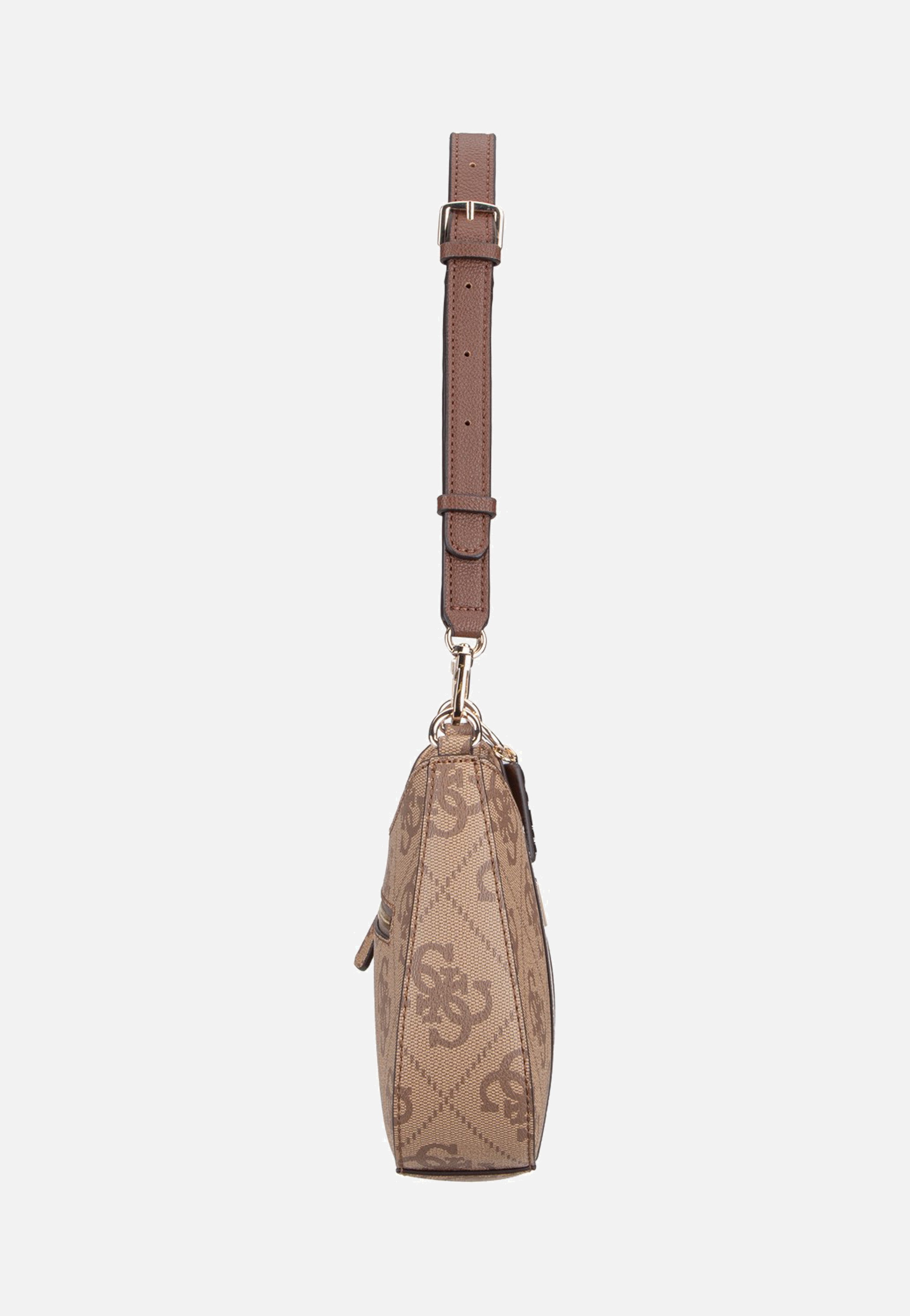 Guess Noelle II Top Zip SHB 72180 Latte Logo/Brown Shoulder Bag