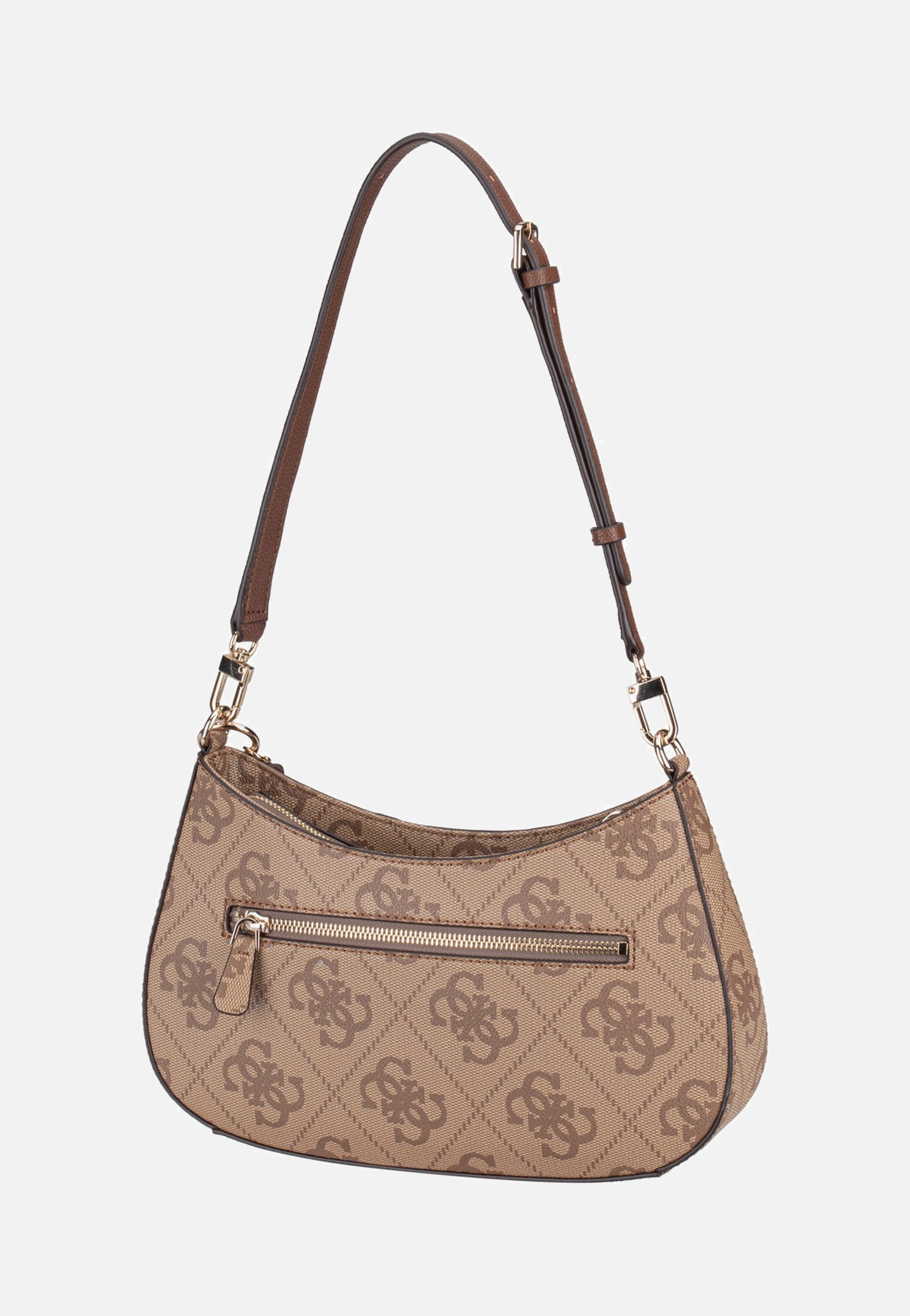 Guess Noelle II Top Zip SHB 72180 Latte Logo/Brown Shoulder Bag