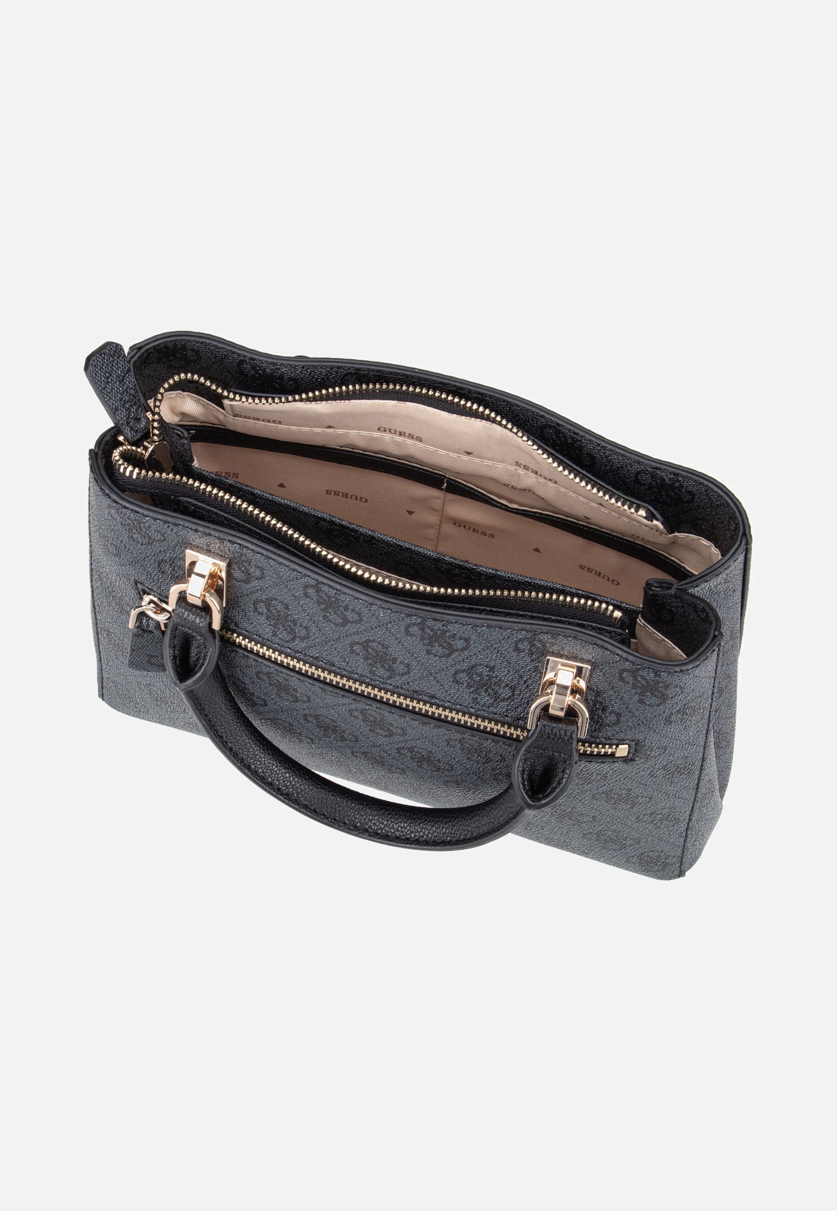 Guess Noelle II Sml Multi Comp Coal Logo Satchel