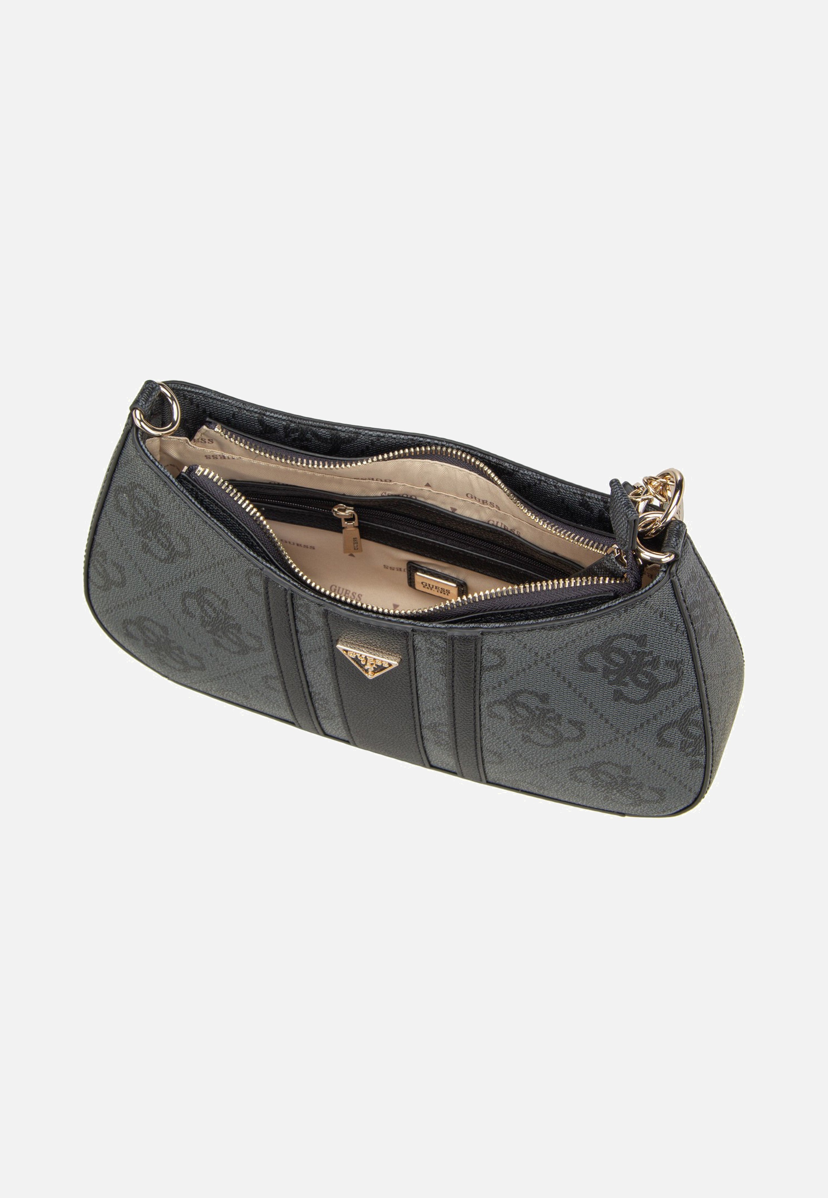 Guess Noelle II Top Zip SHB 72180 Coal Logo Shoulder Bag