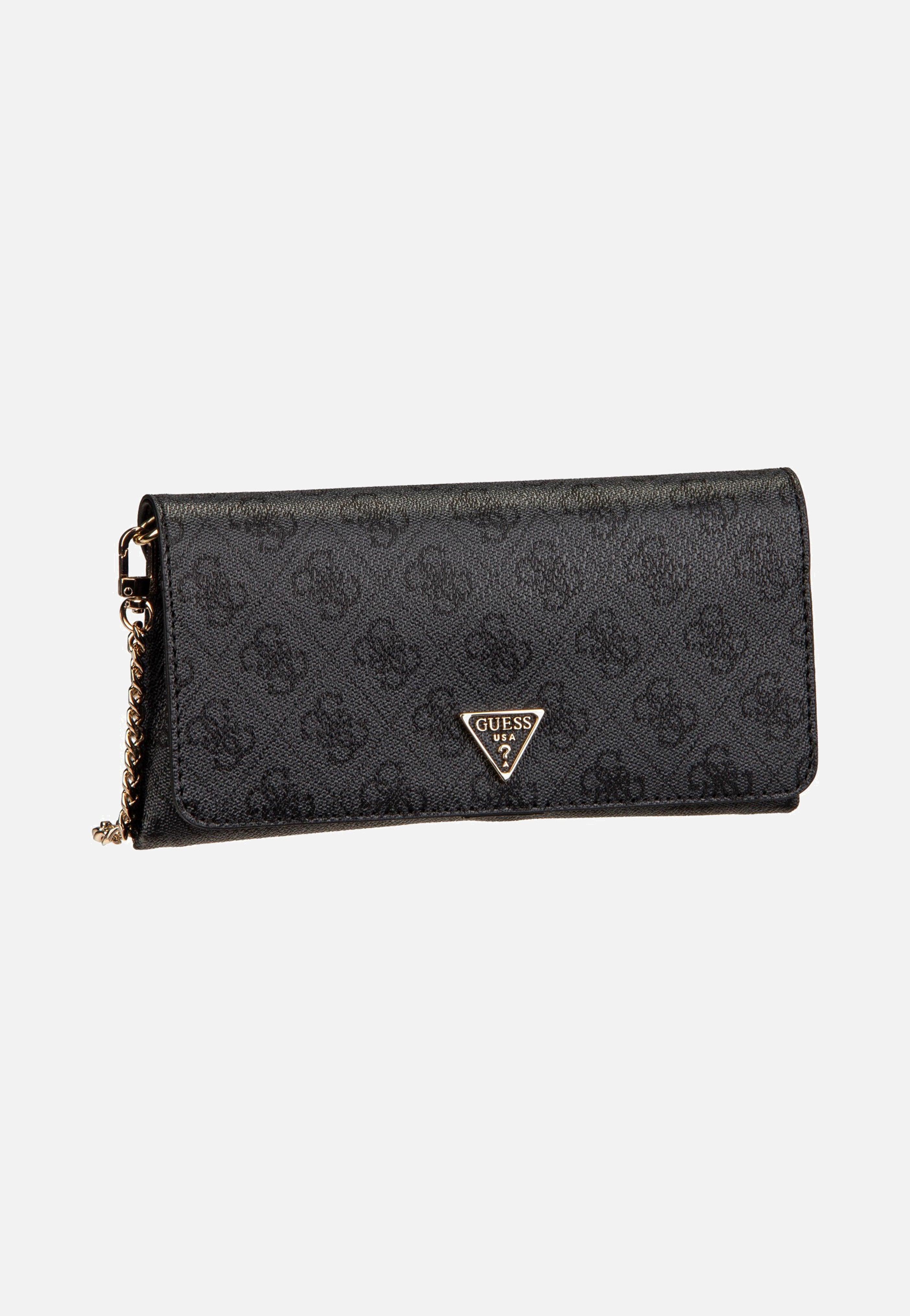 Guess Noelle II Xbody Flap Organizer Coal Logo Clutch