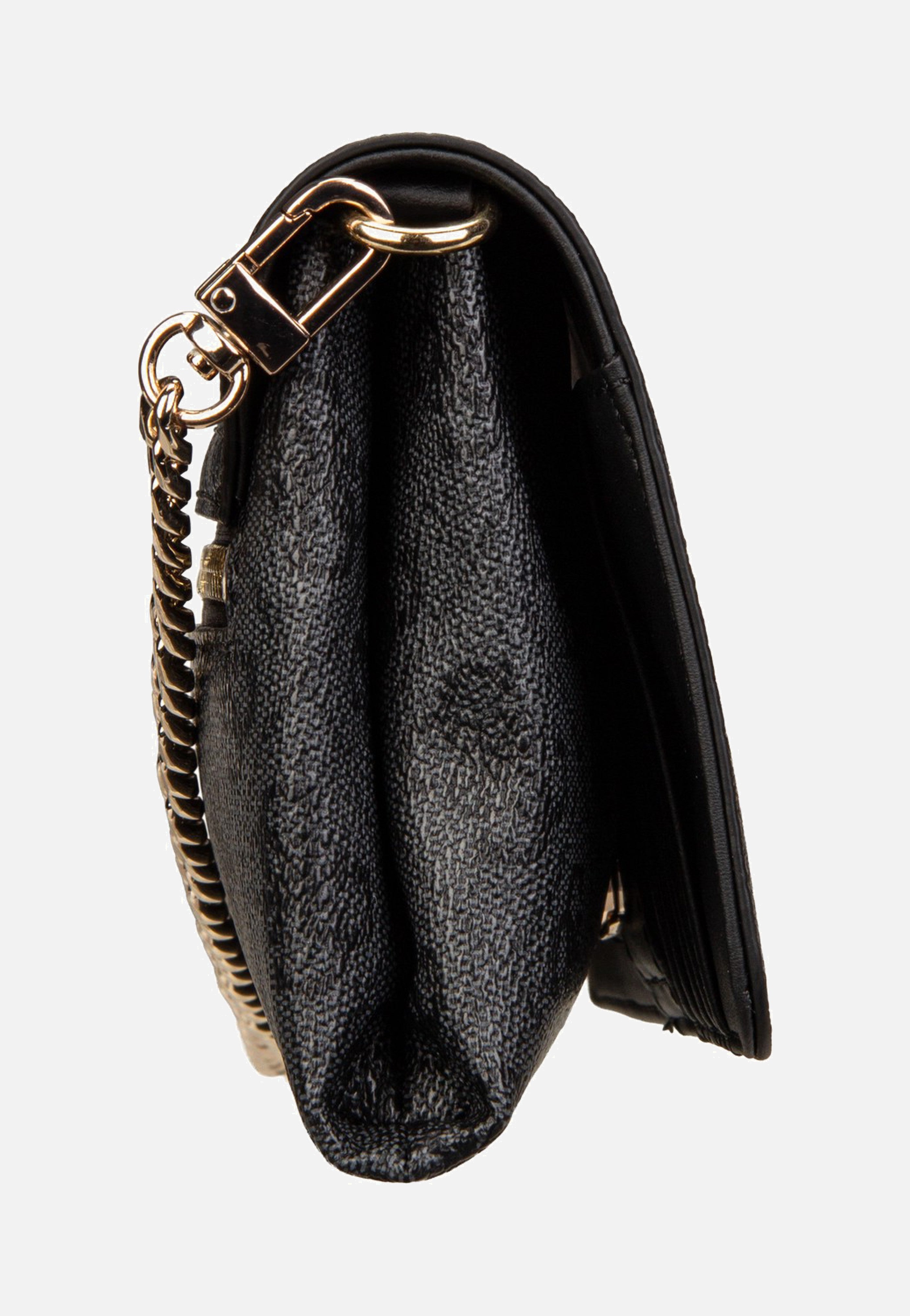 Guess Noelle II Xbody Flap Organizer Coal Logo Clutch