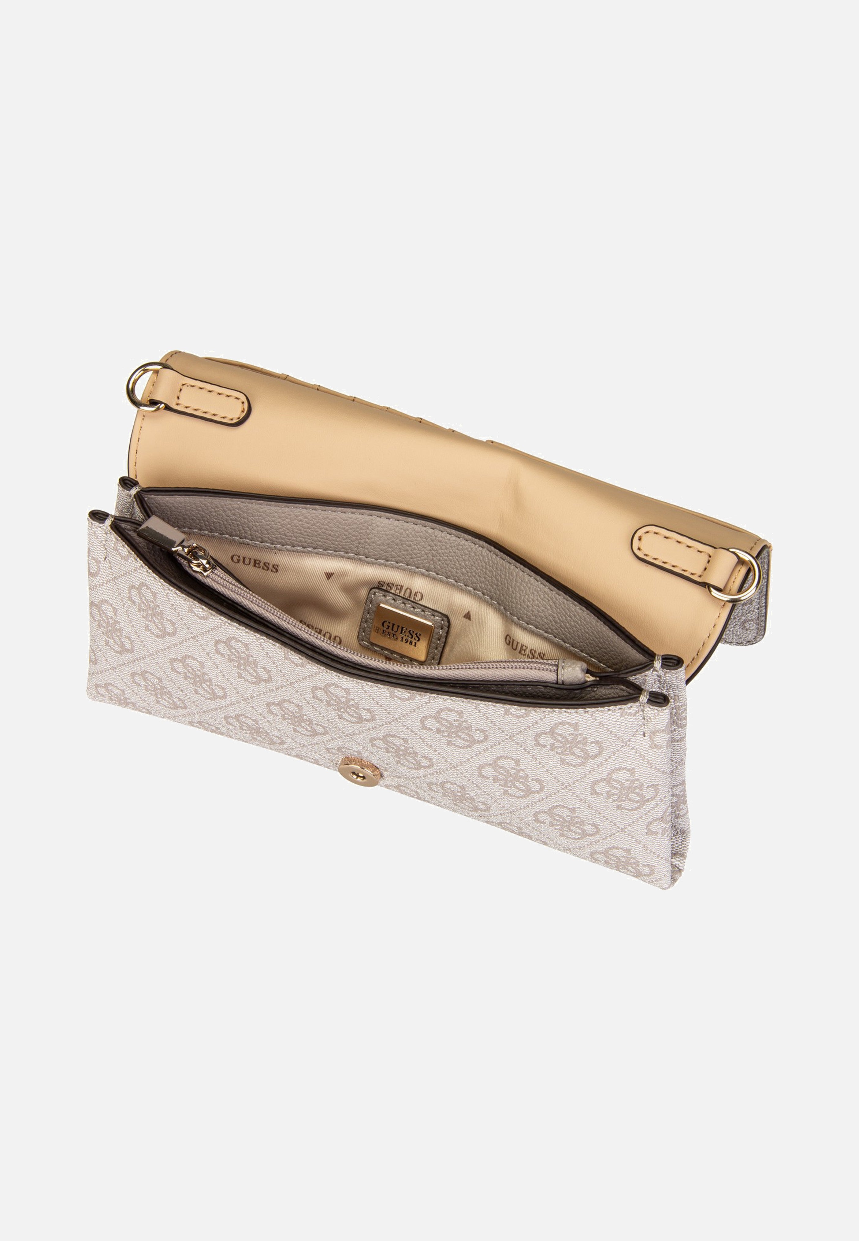 Guess Noelle II Xbody Flap Organizer Dark Oak Clutch