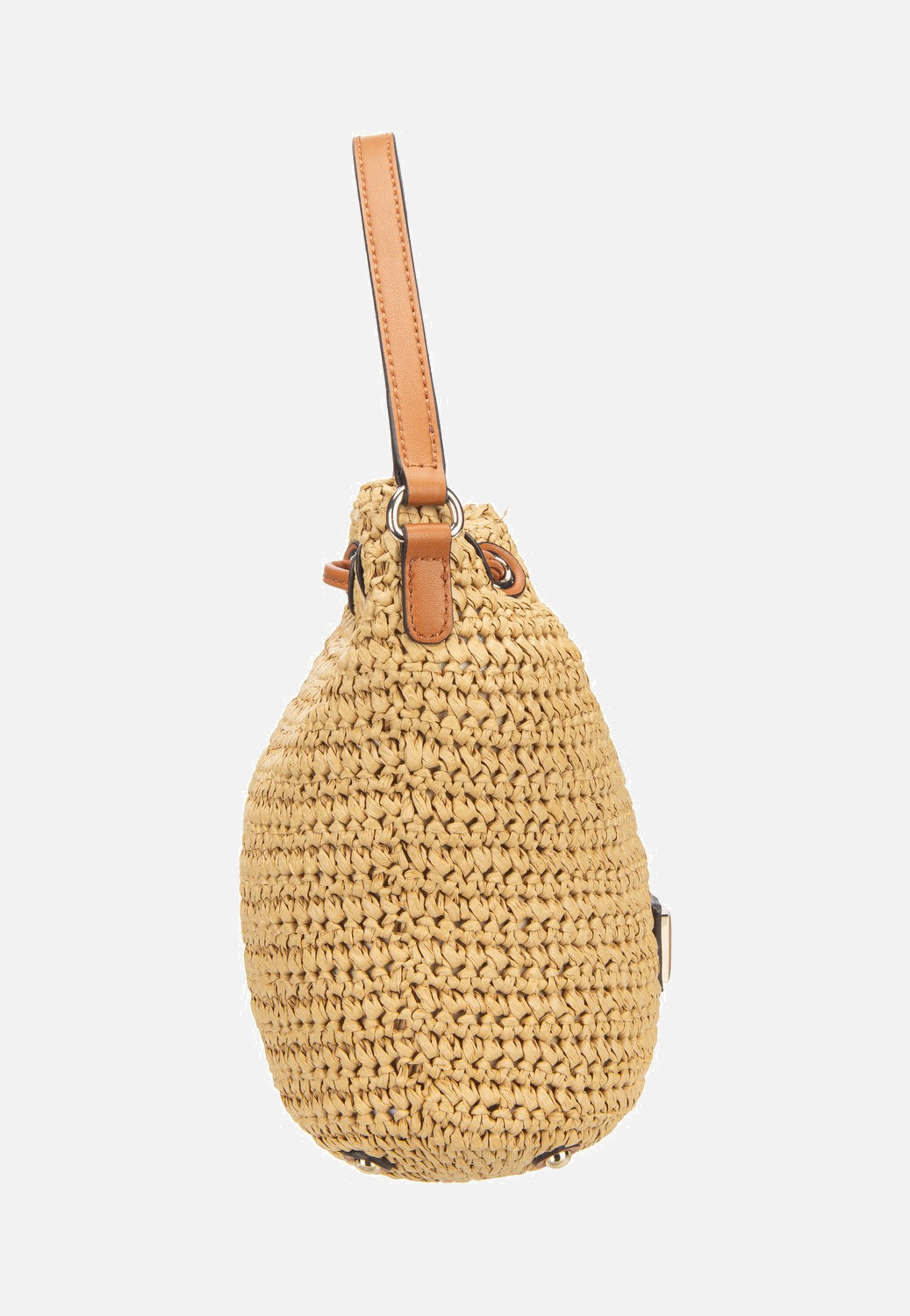Guess Ofelia Top Handle Bucket 23030 Natural/Cognac Bucket Bag