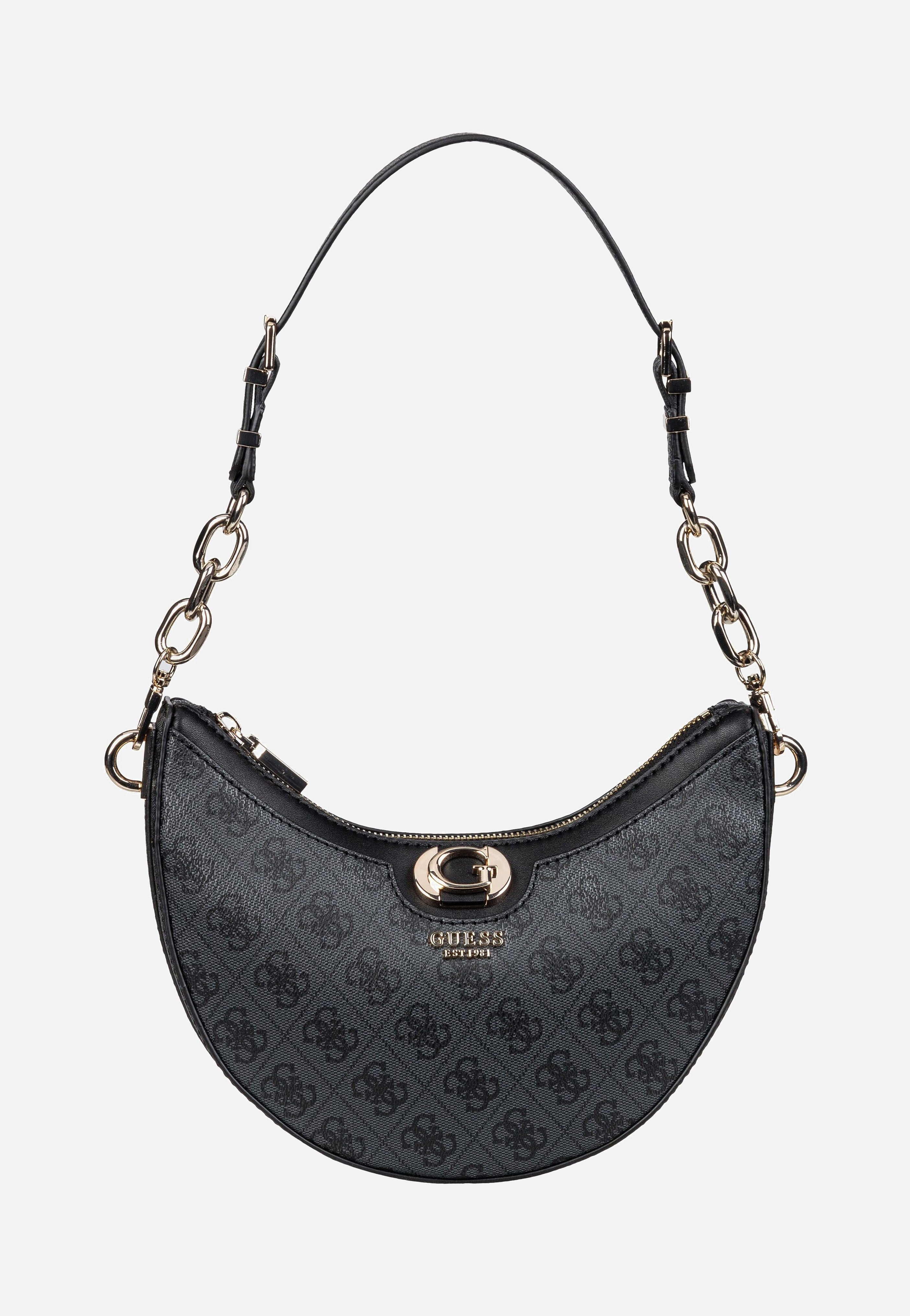 Guess Orlina Logo Top Zip 40180 Coal Shoulder Bag