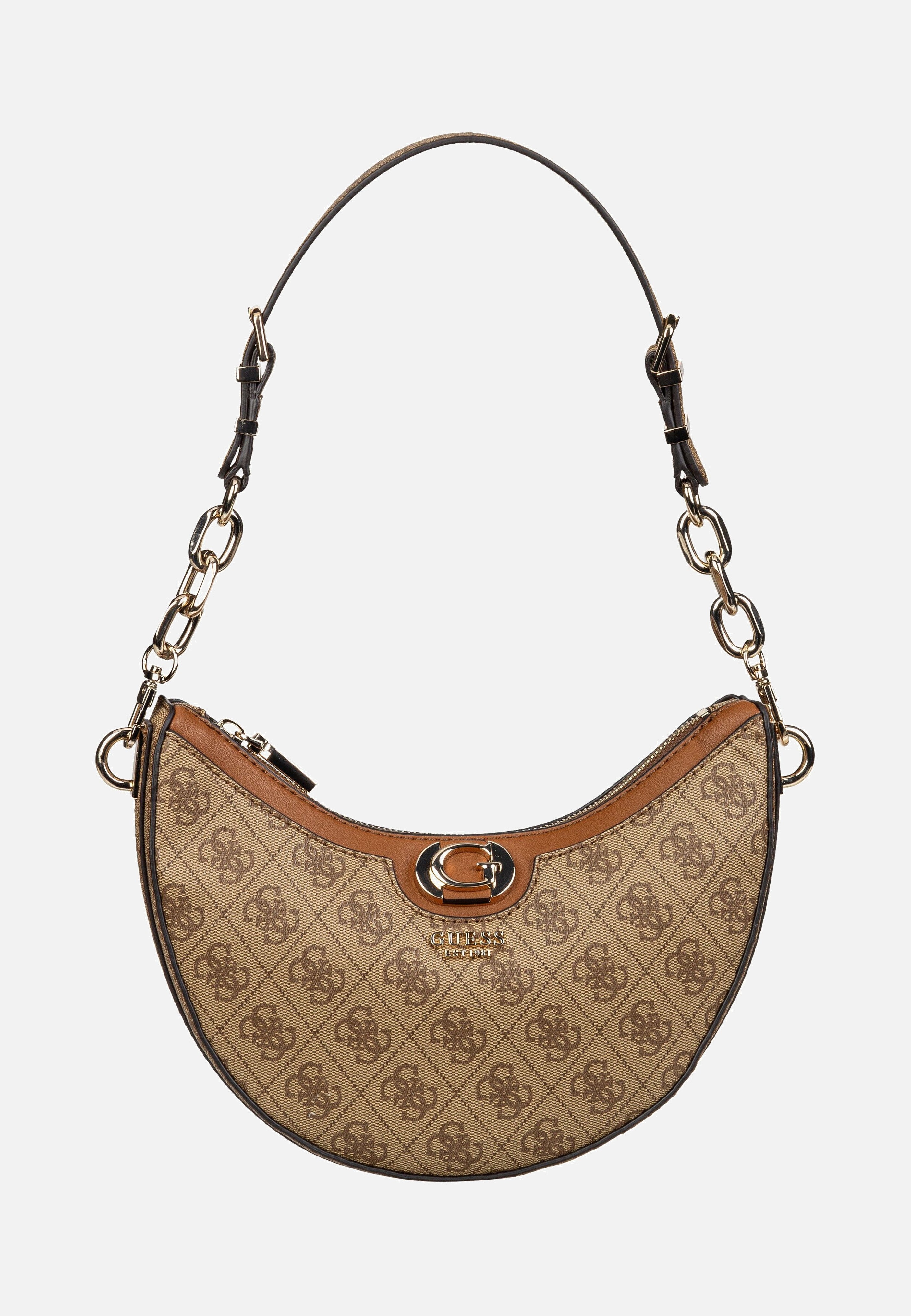 Guess - Orlina Logo Top Zip 40180 Latte/Brown - Shoulder Bag | Women-Image