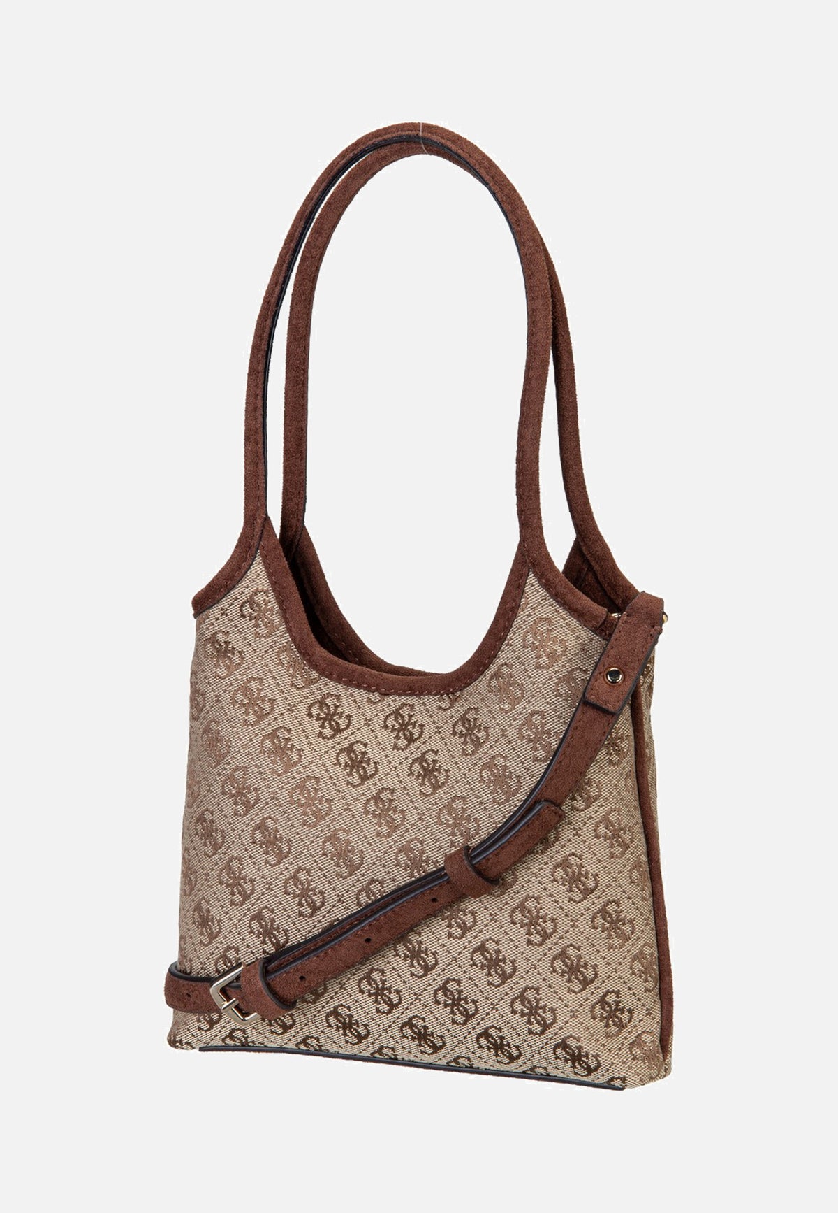 Guess Samantha Mini 13750 Latte Logo/Brown Borsa a tracolla