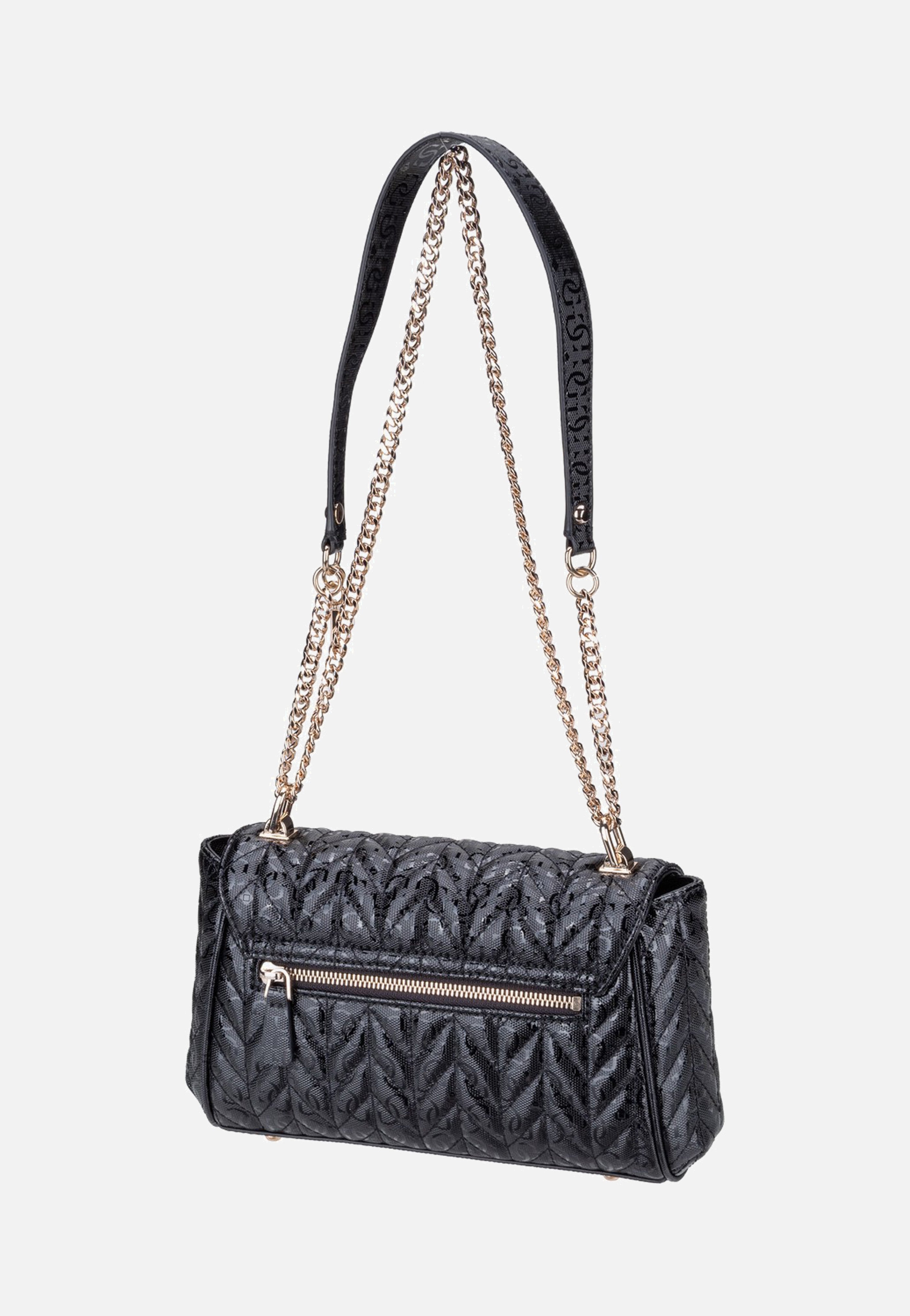 Guess Stacey Convertible Flap 41210 Black Crossbody Bag
