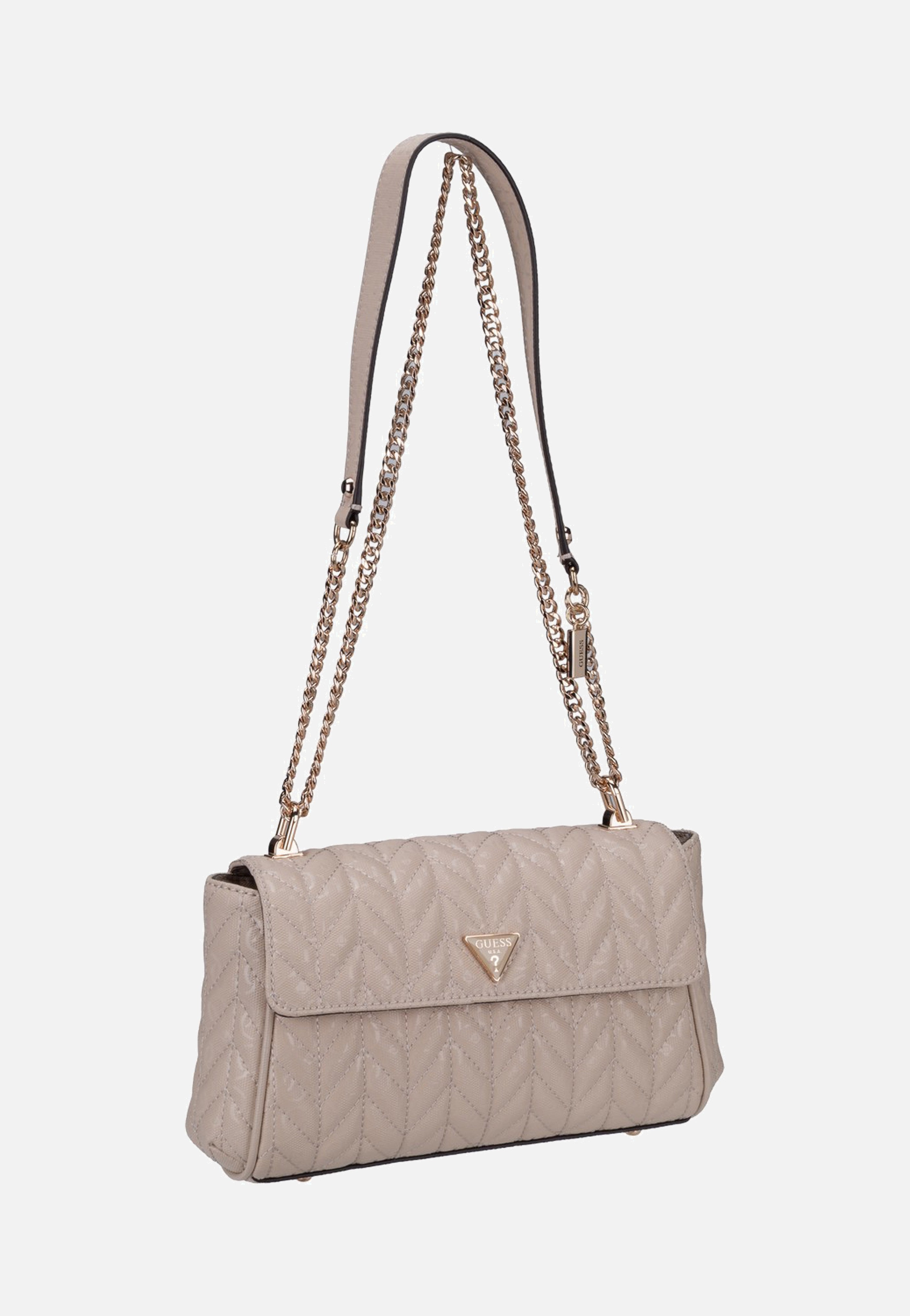 Guess Stacey Convertible Flap 41210 Light Beige Crossbody Bag