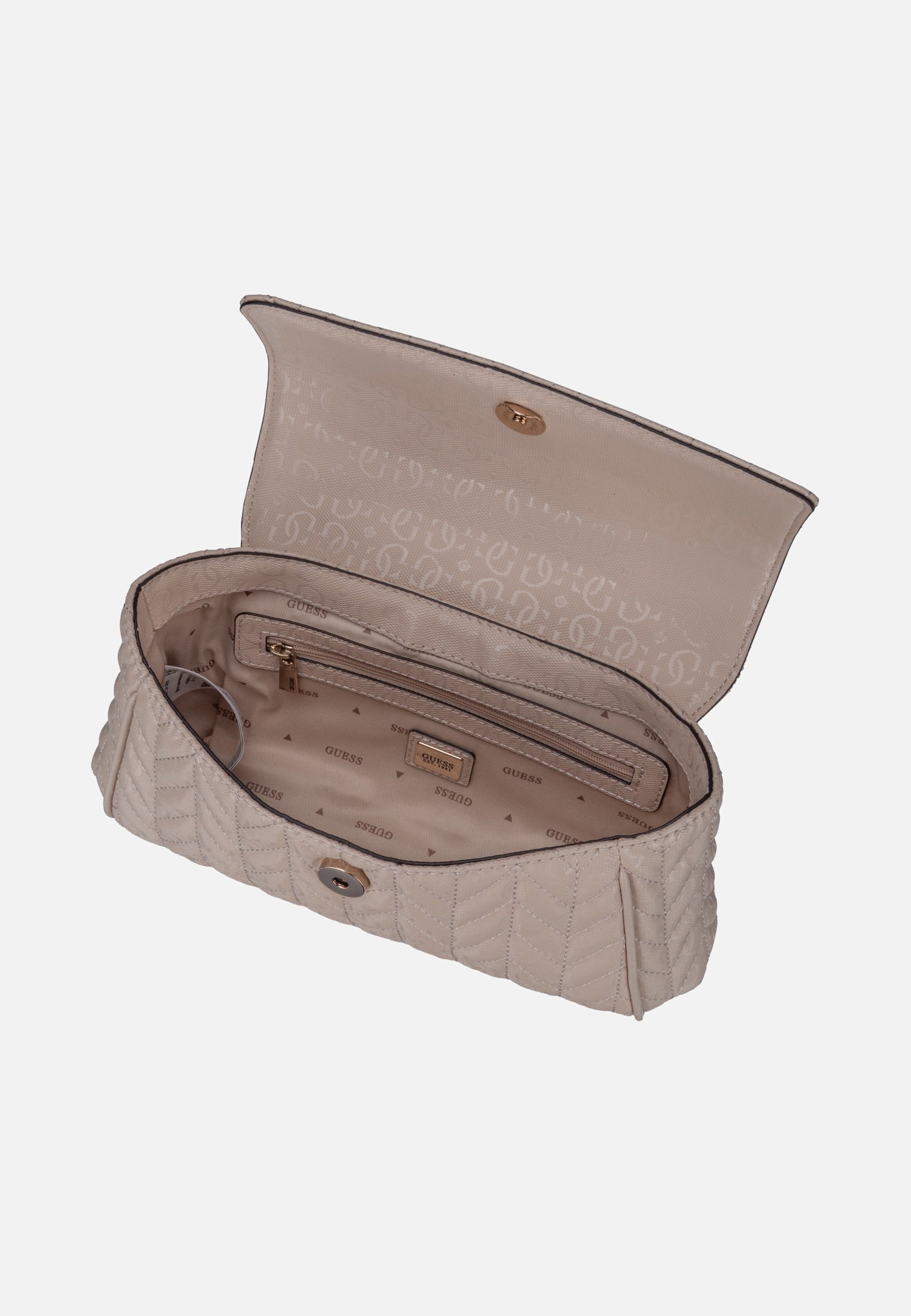 Guess Stacey Convertible Flap 41210 Light Beige Crossbody Bag