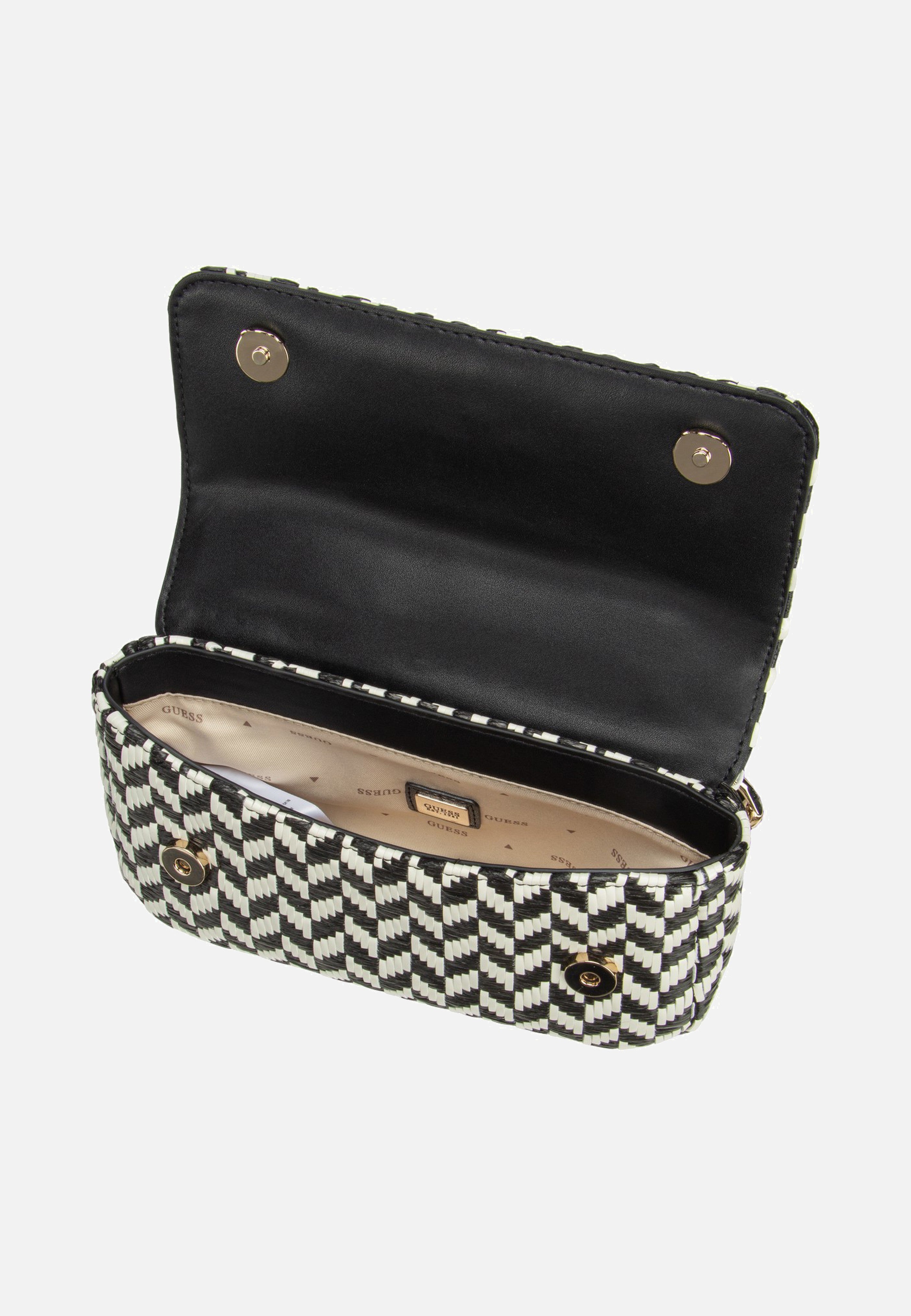 Guess - Tessi Flap Shoulder Black Multi - Shoulder Bag | Women-Image