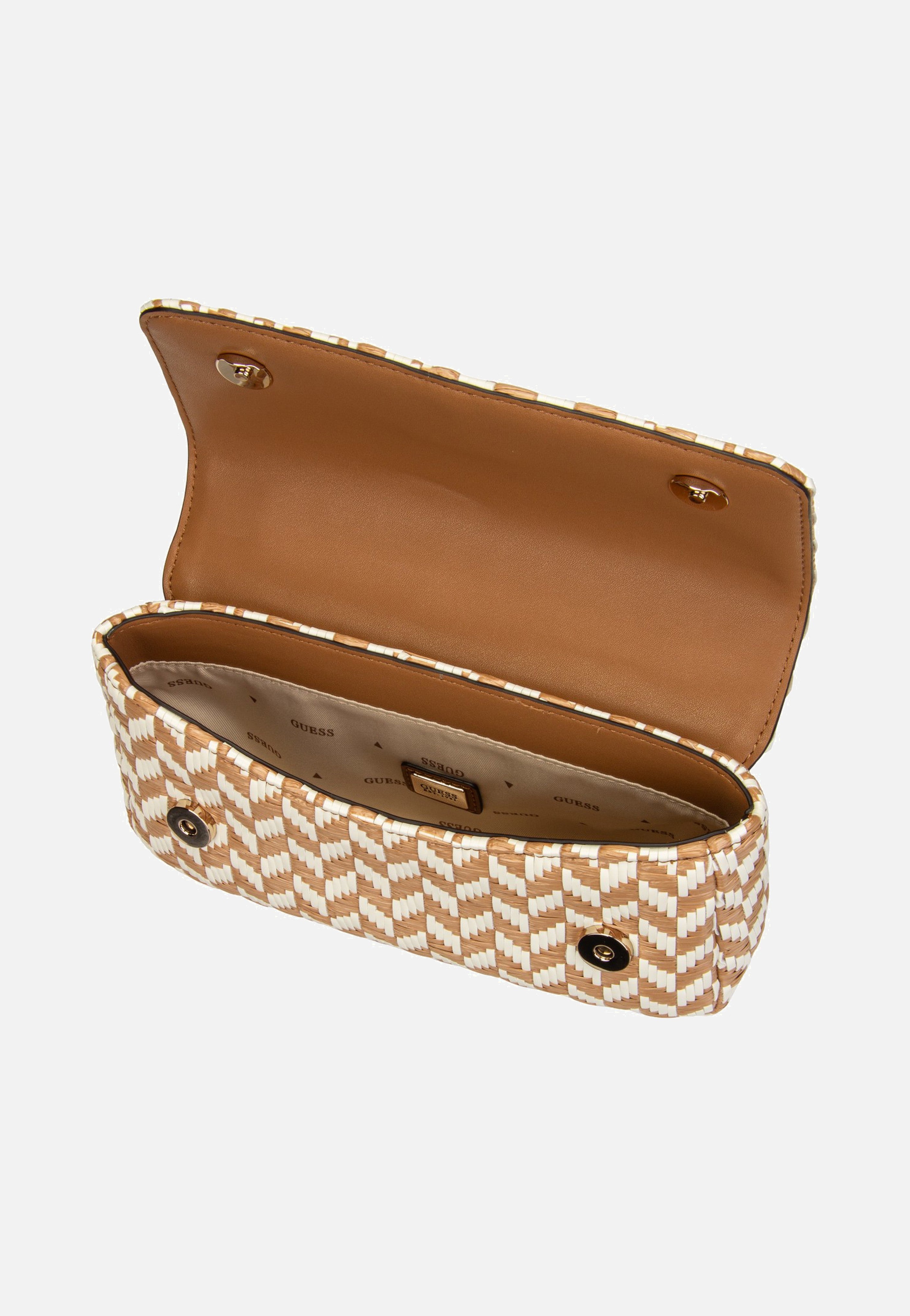 Guess Tessi Flap Shoulder Cognac Multi Shoulder Bag
