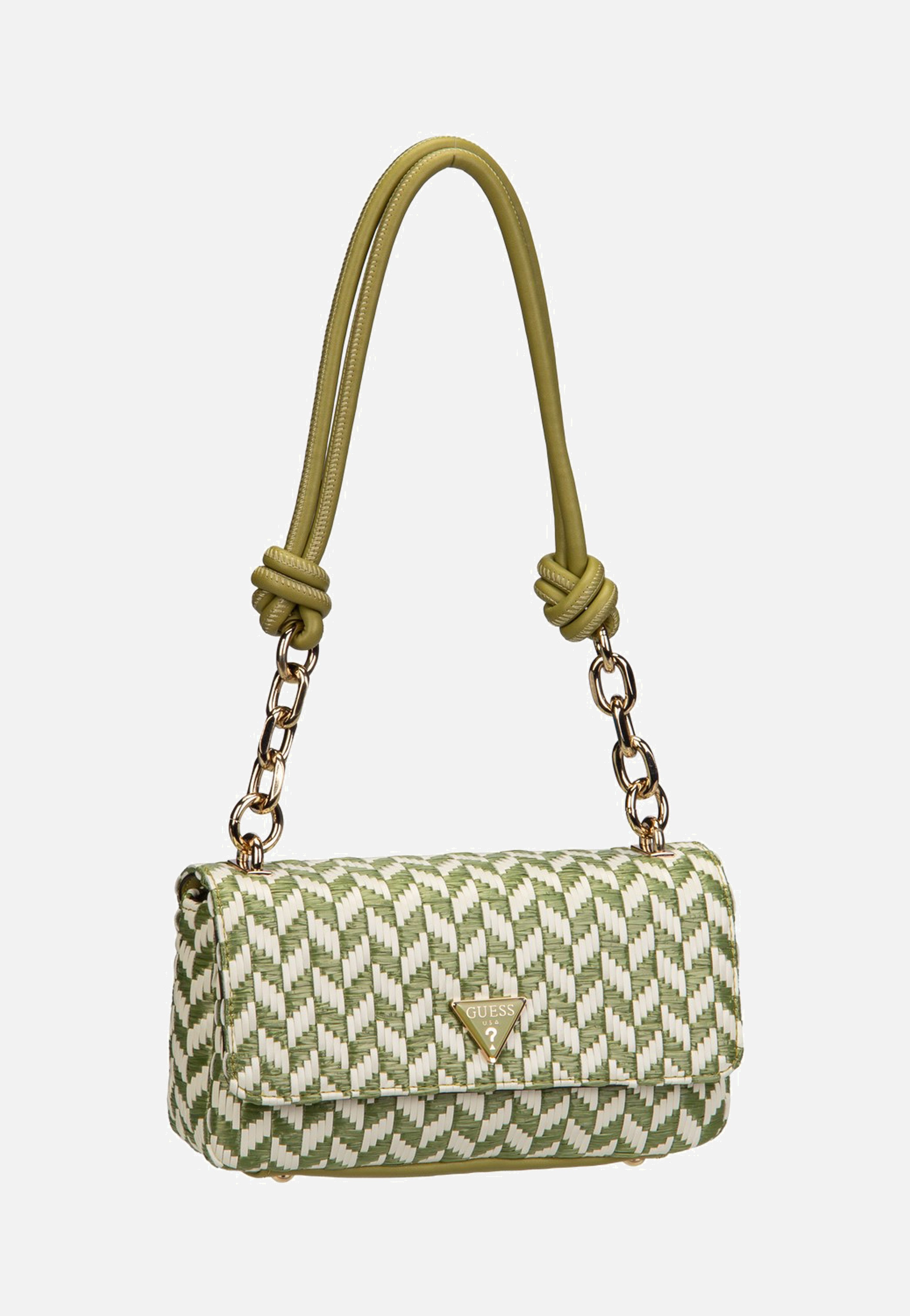 Guess Tessi Flap Shoulder Olive Multi Shoulder Bag