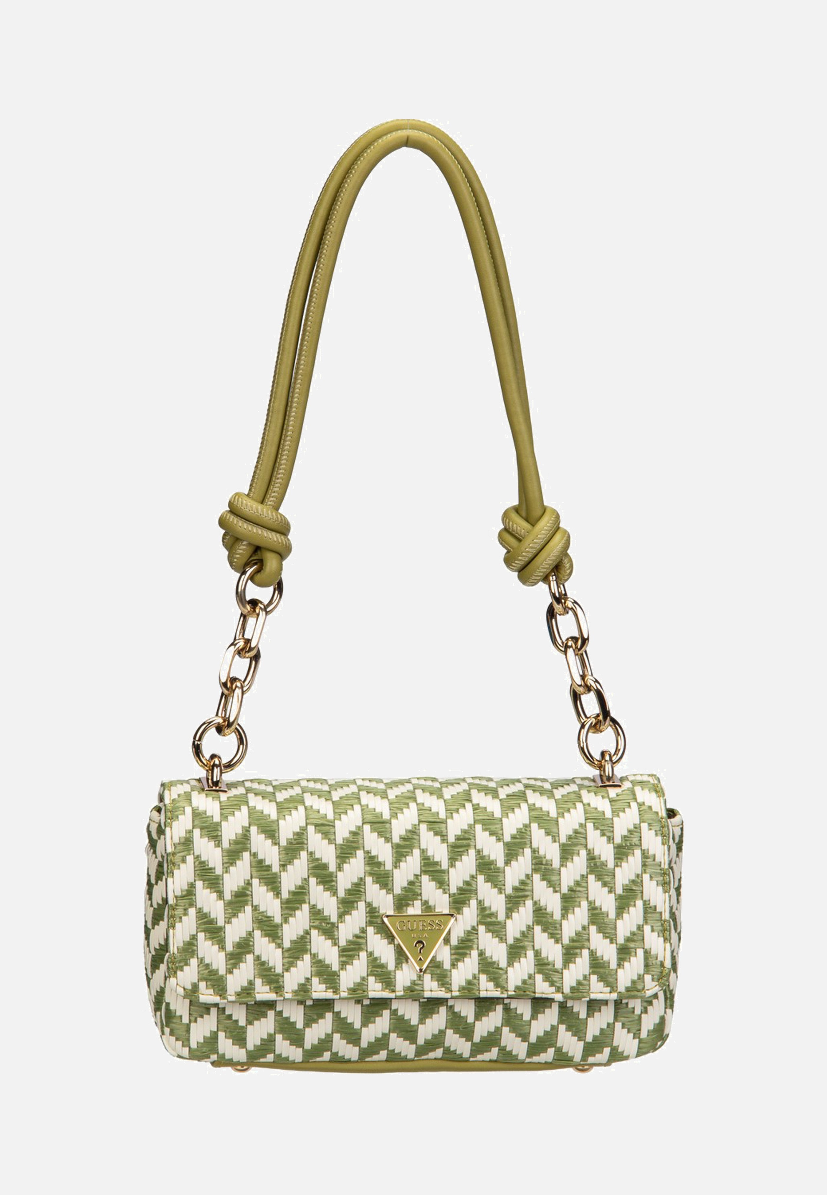 Guess - Tessi Flap Shoulder Olive Multi - Shoulder Bag | Women-Image