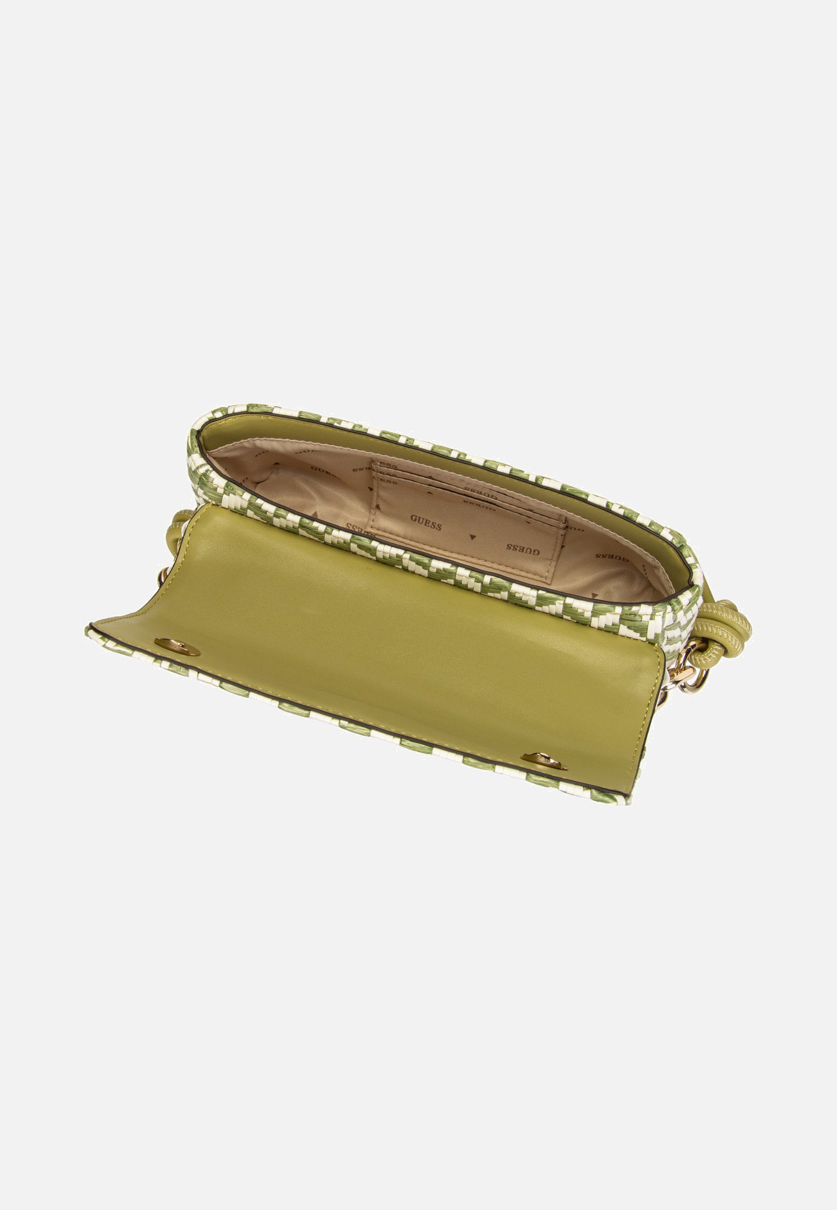 Guess Tessi Flap Shoulder Olive Multi Shoulder Bag
