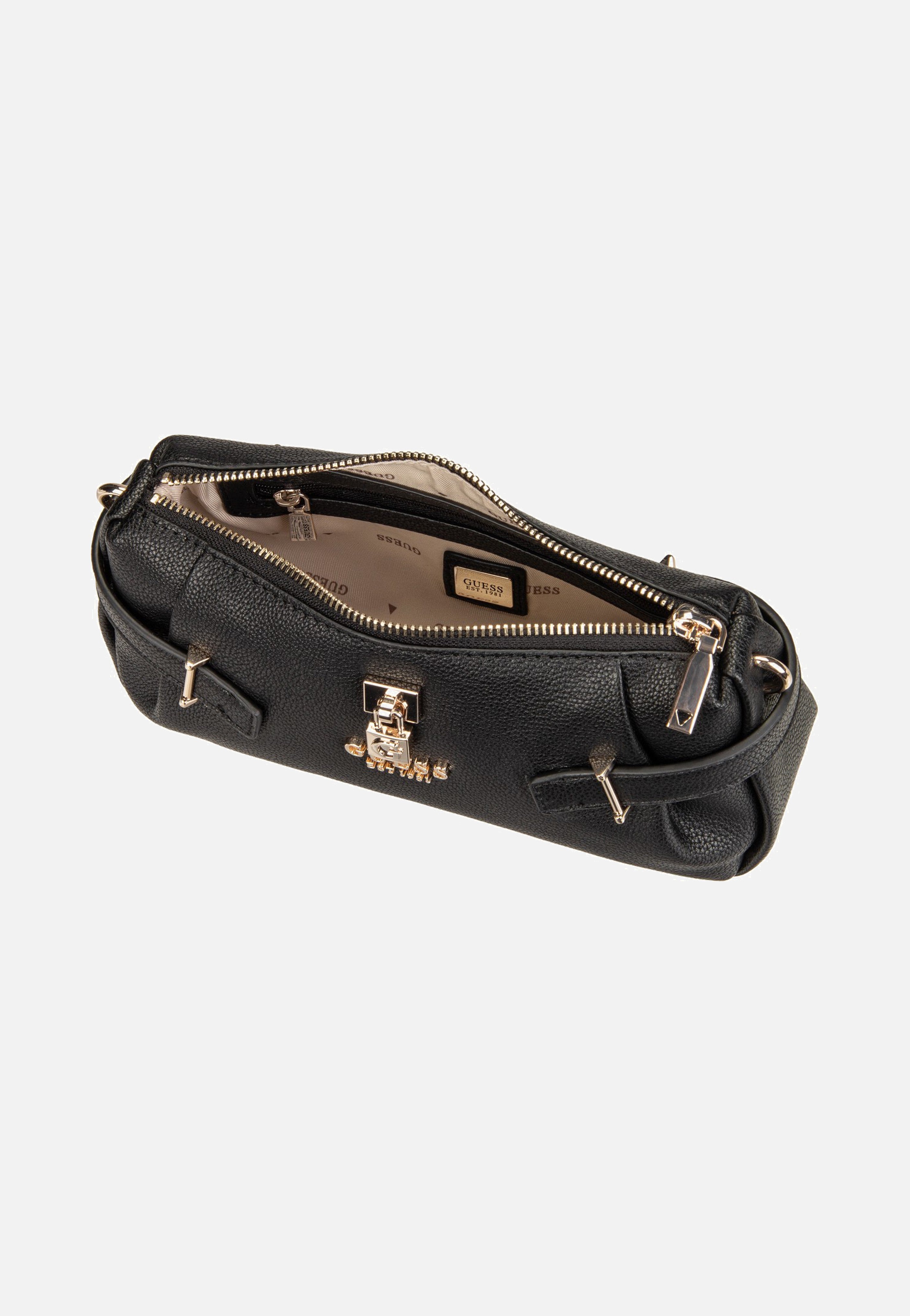 Guess Yesba Mini Top Zip Black Shoulder Bag
