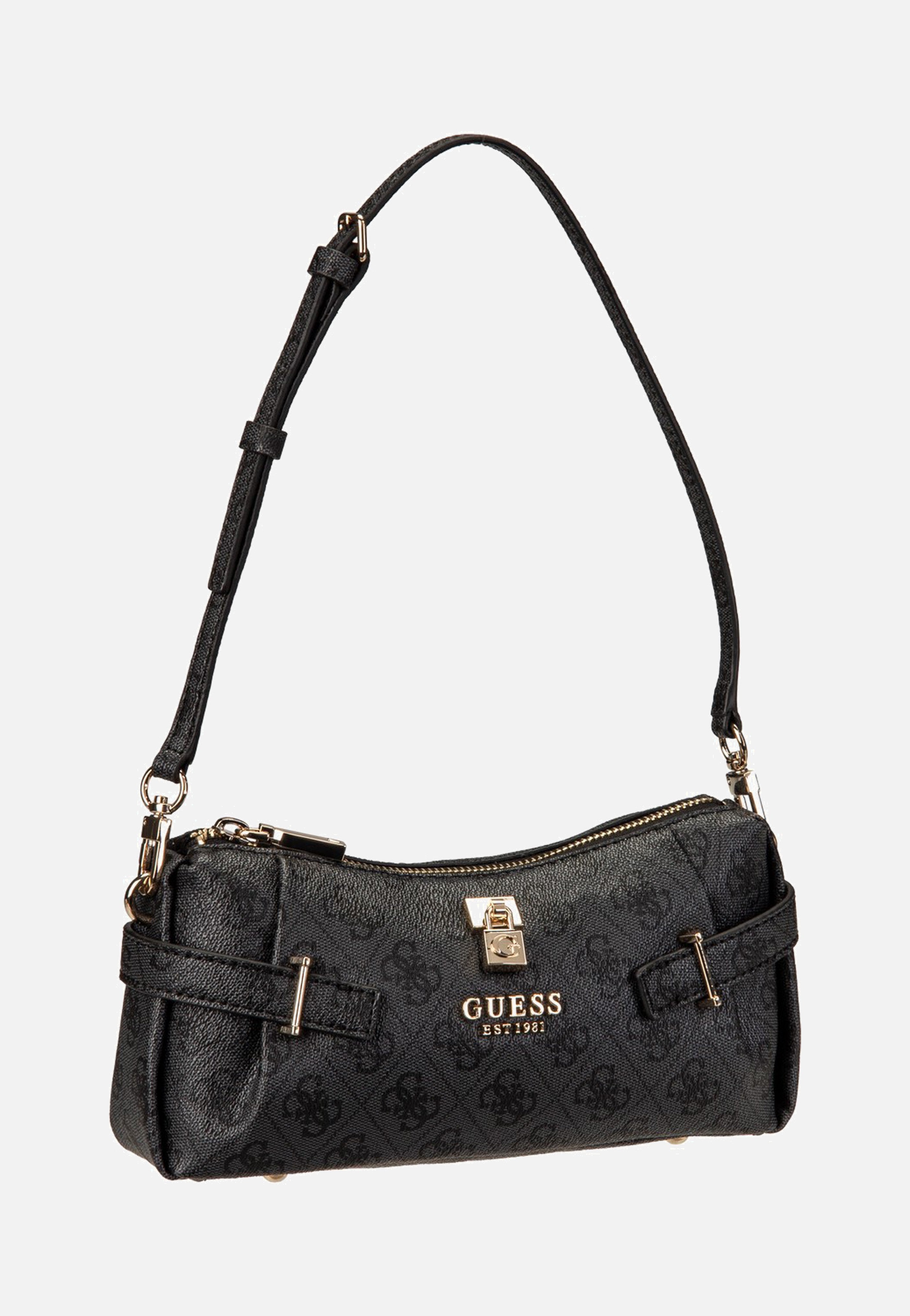 Guess Yesba Mini Top Zip Coal Logo Shoulder Bag