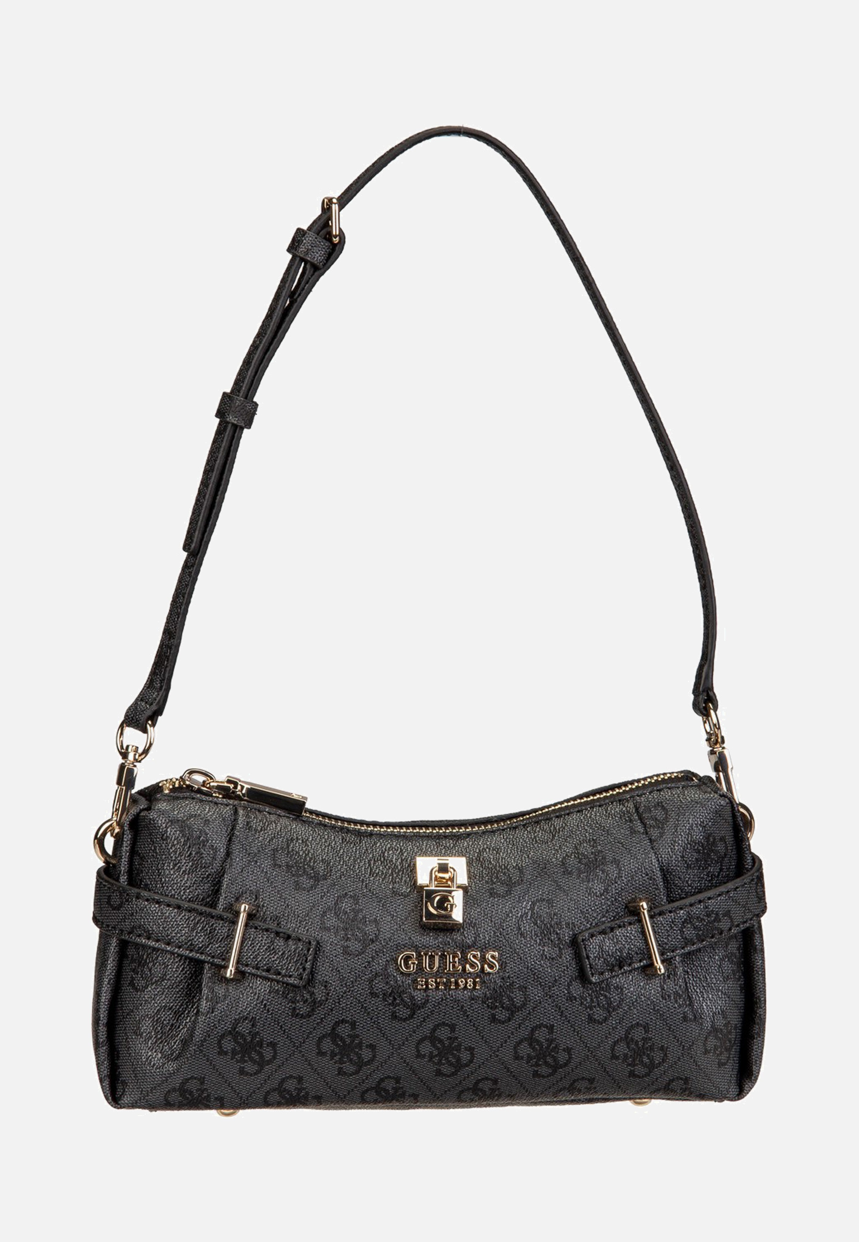 Guess Yesba Mini Top Zip Coal Logo Shoulder Bag