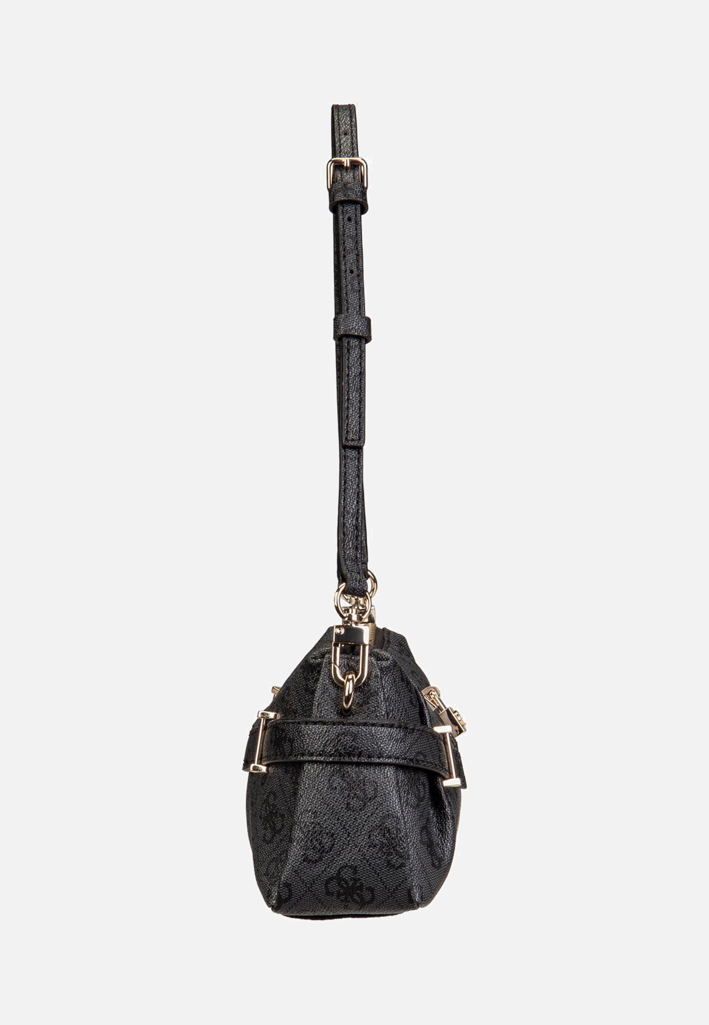 Guess Yesba Mini Top Zip Coal Logo Shoulder Bag