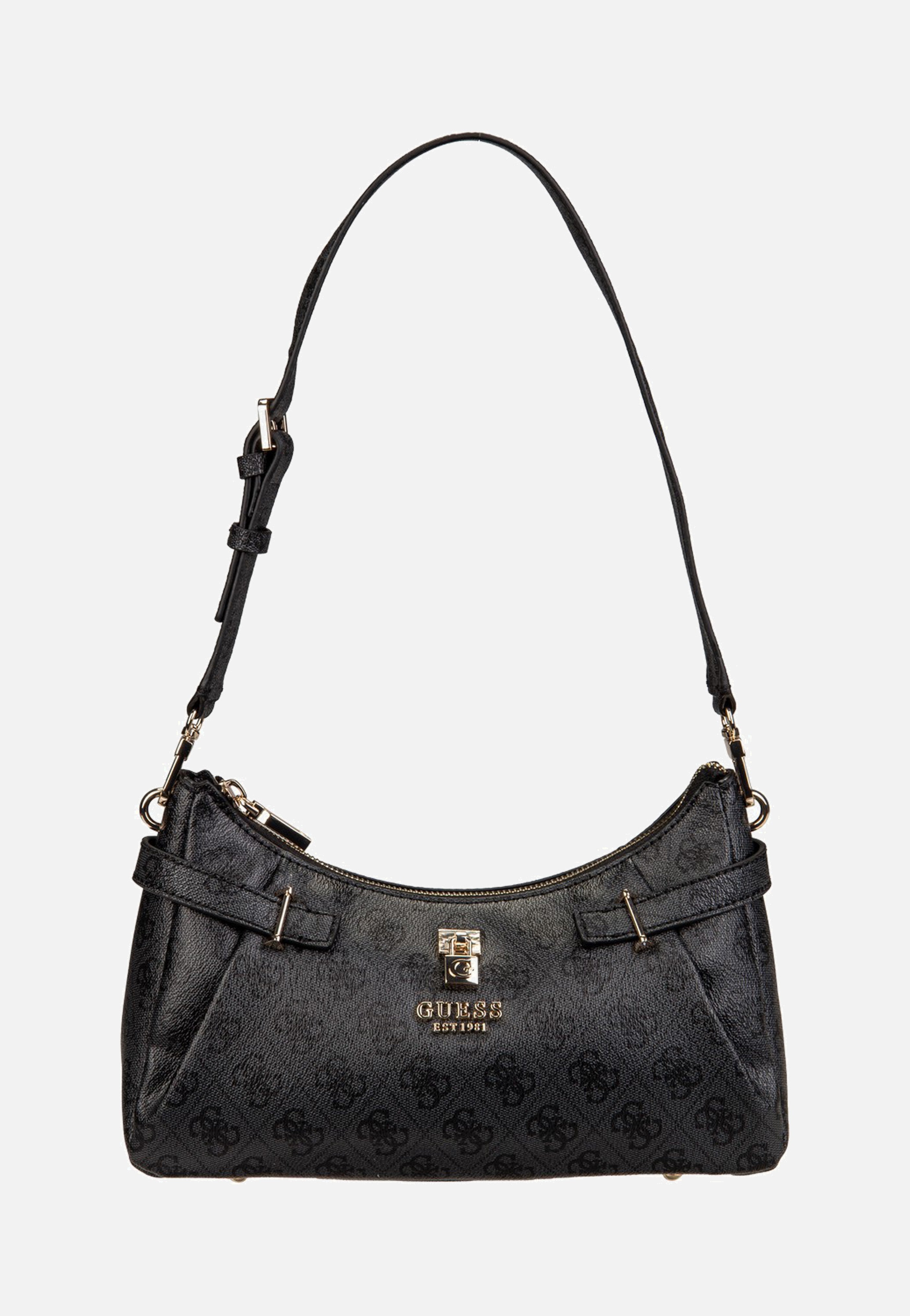 Guess Yesba Shoulder Bag Coal Logo Shoulder Bag