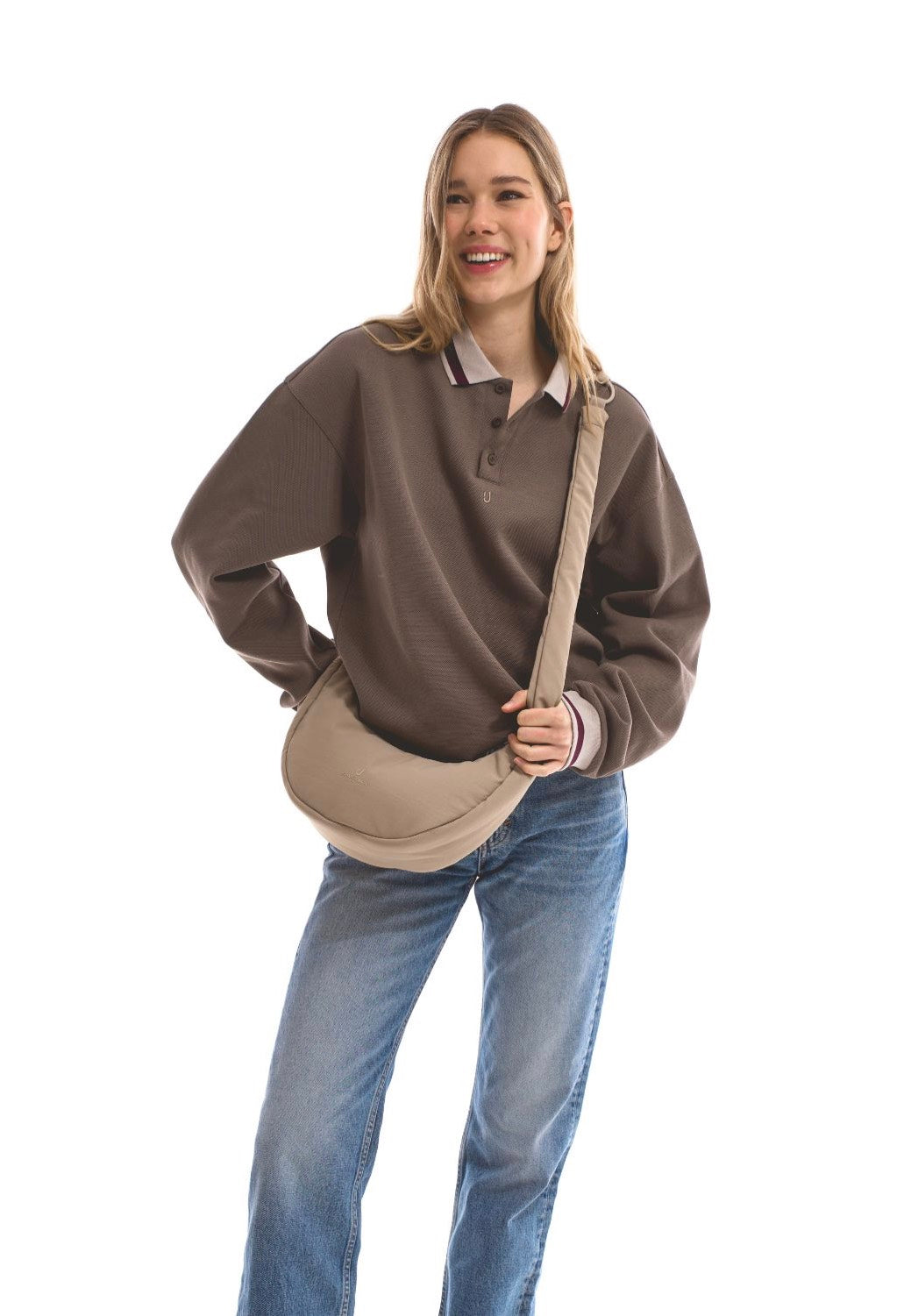 Johnny Urban Lou Medium Beige Crossbody Bag