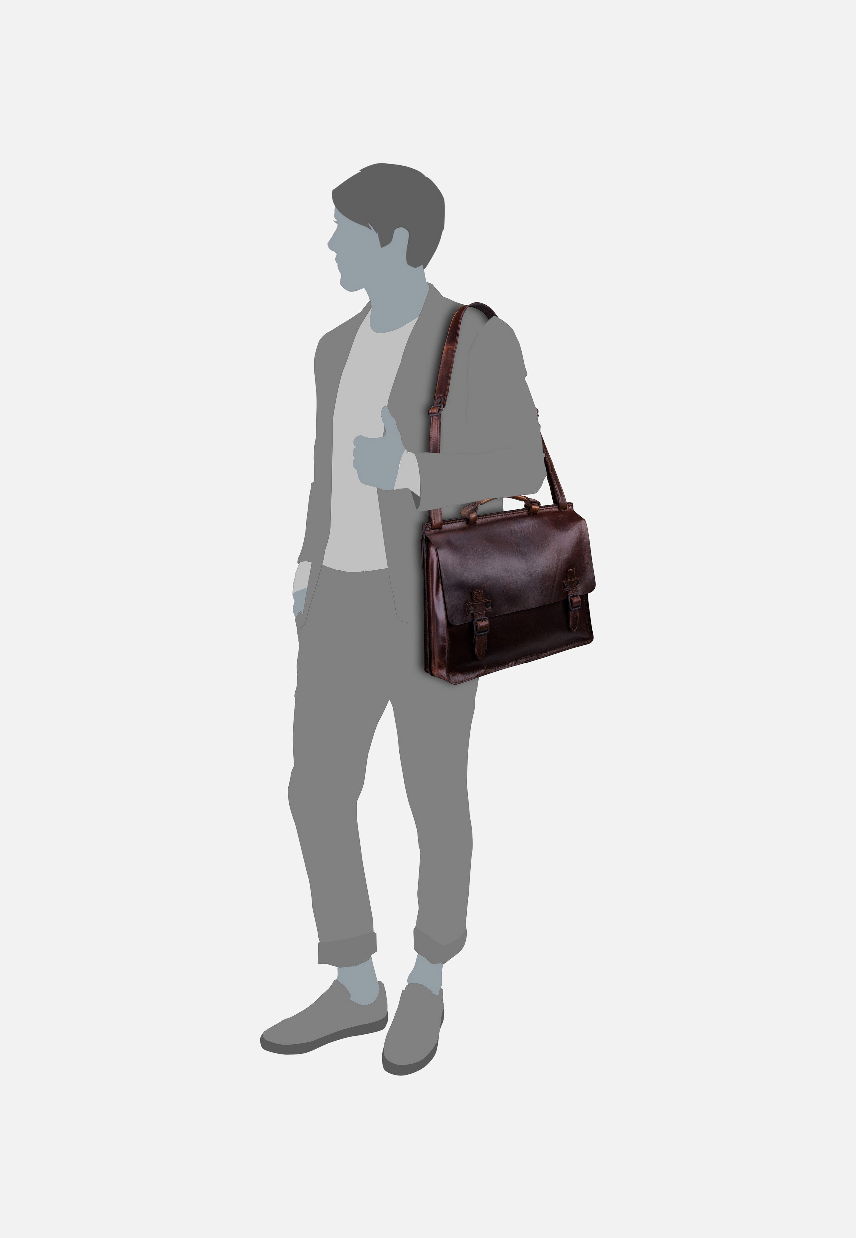 Harold's Aberdeen 2910 Mappe Braun Briefcase