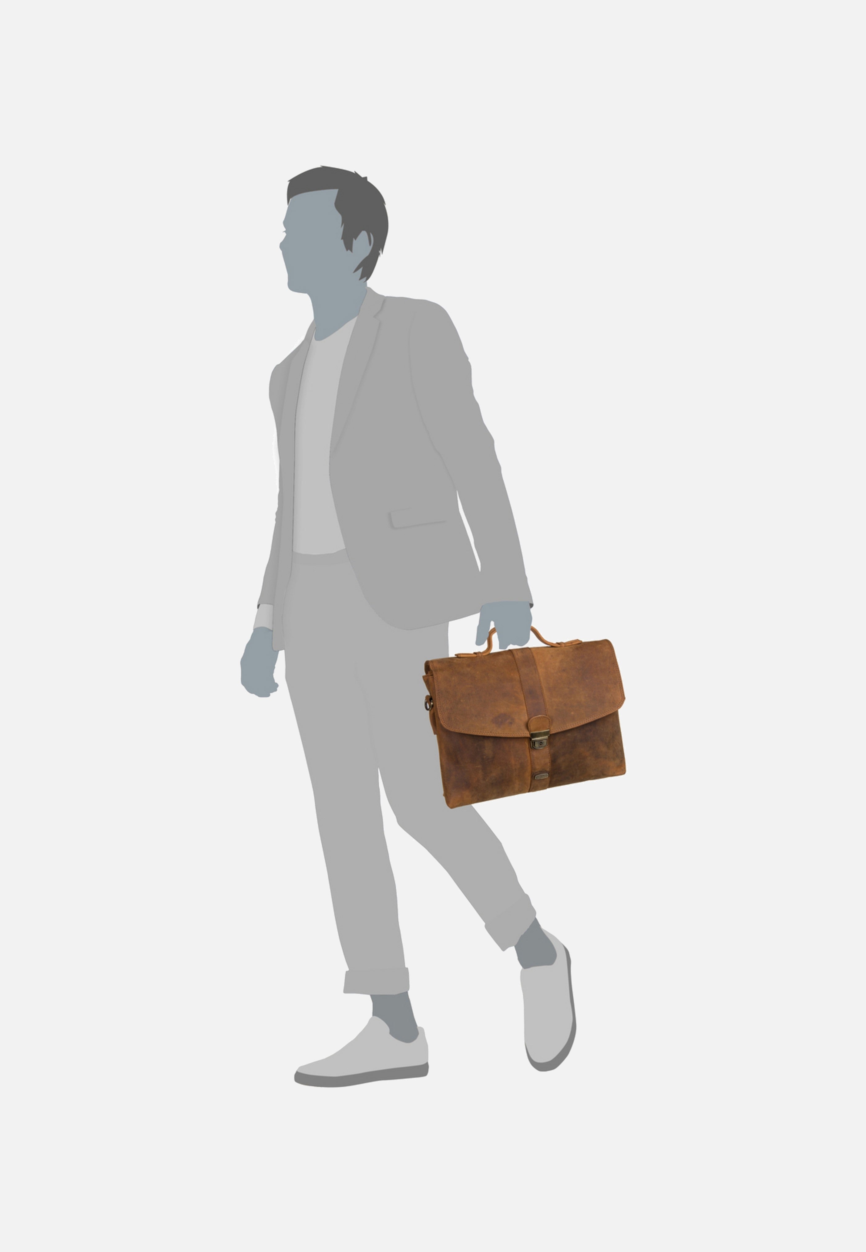 Harold's Antic 3279 M Natur Briefcase