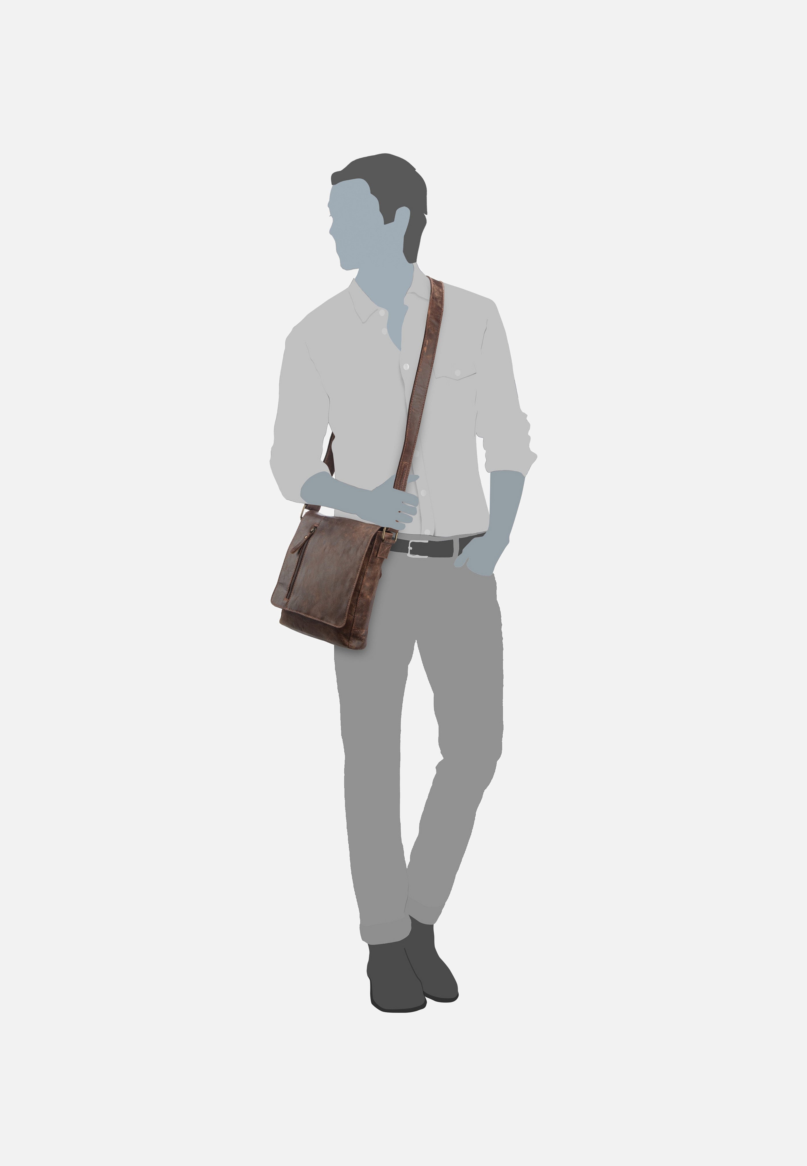 Harold's Crunchy 2182 hoch M Braun Crossbody Bag