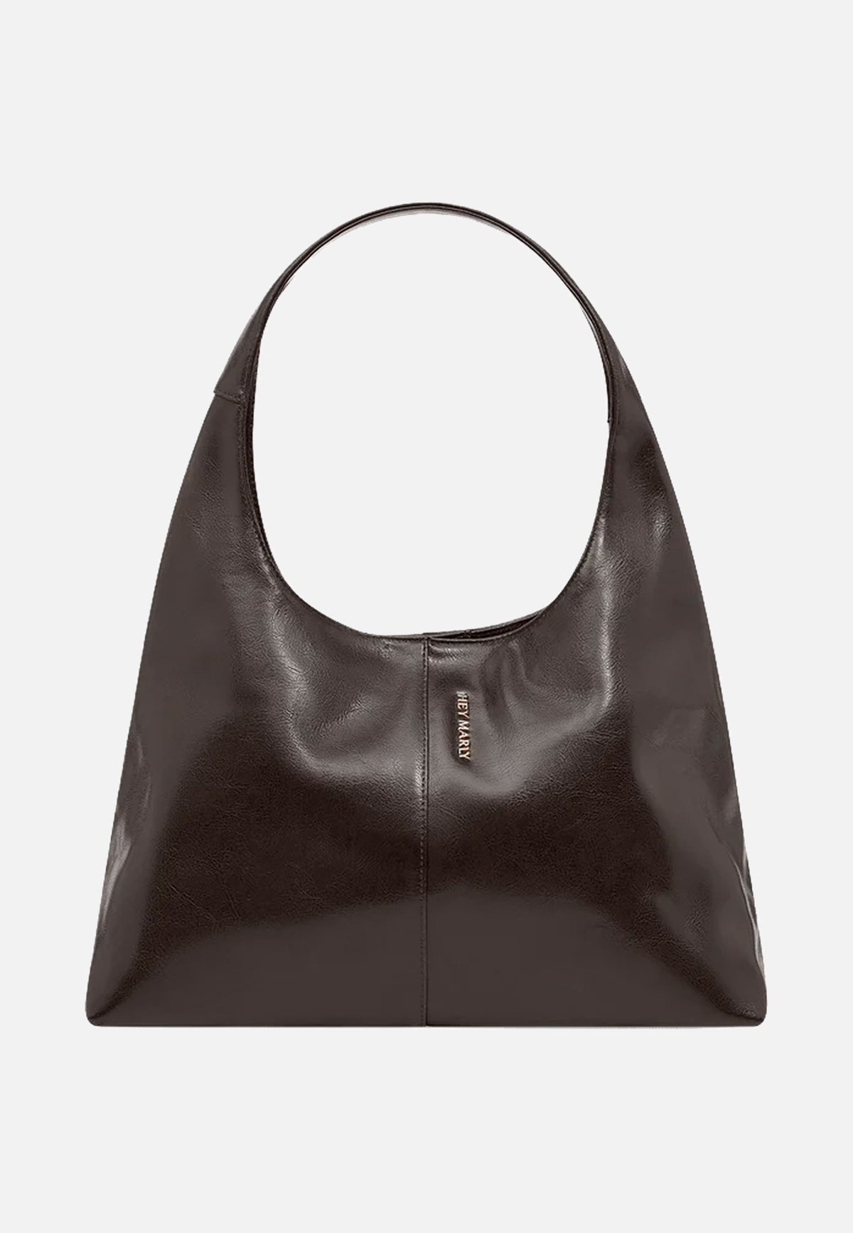Hey Marly Alltime Lover M Glossy Coffee Hobo Bag