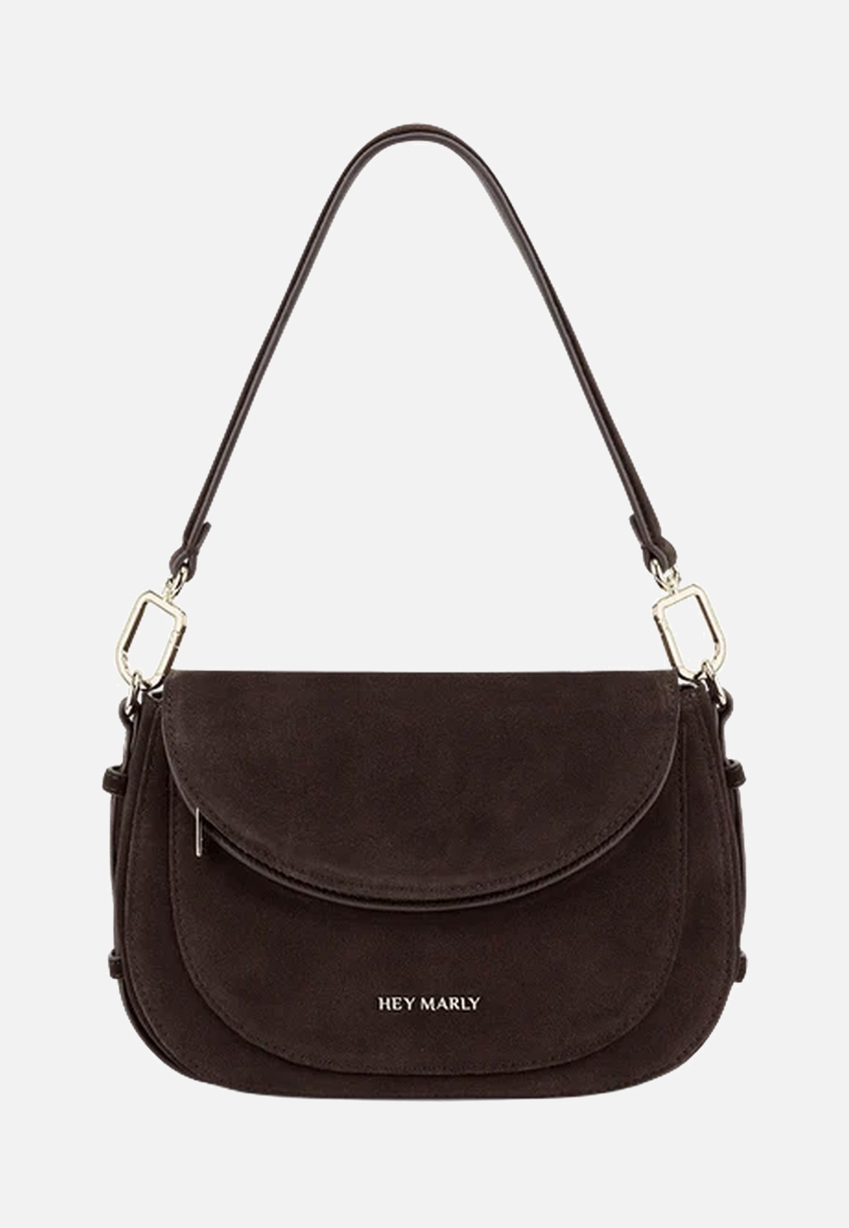 Hey Marly Big Sister Suede Coffee Bolso bandolera