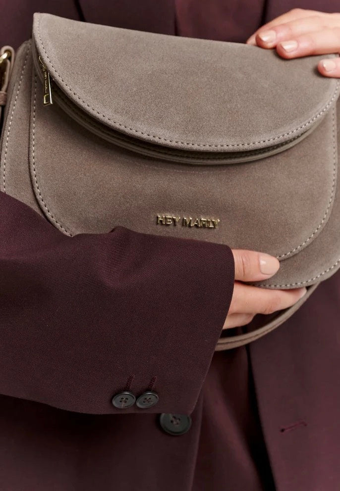 Hey Marly Big Sister Suede Mocha Borsa a tracolla