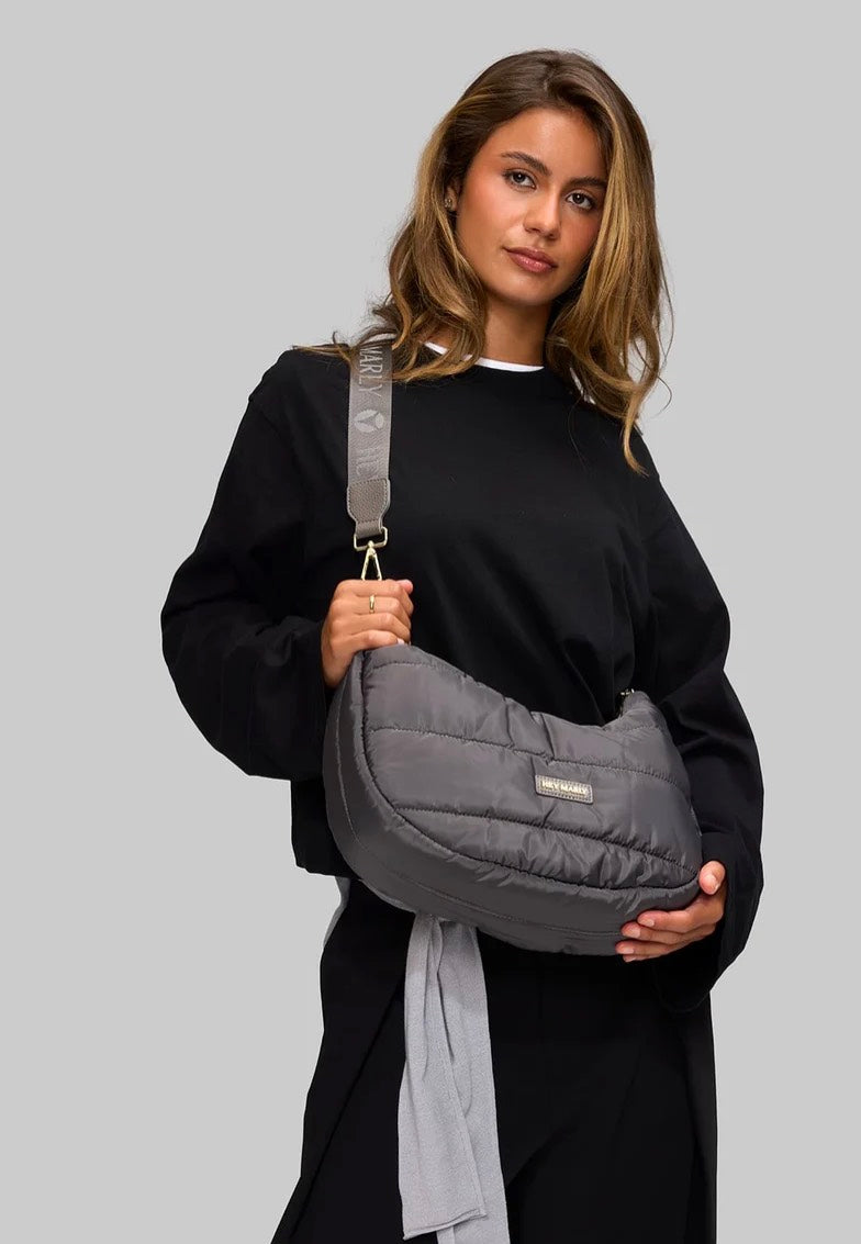 Hey Marly Lifetime Buddy M Grey Borsa a tracolla