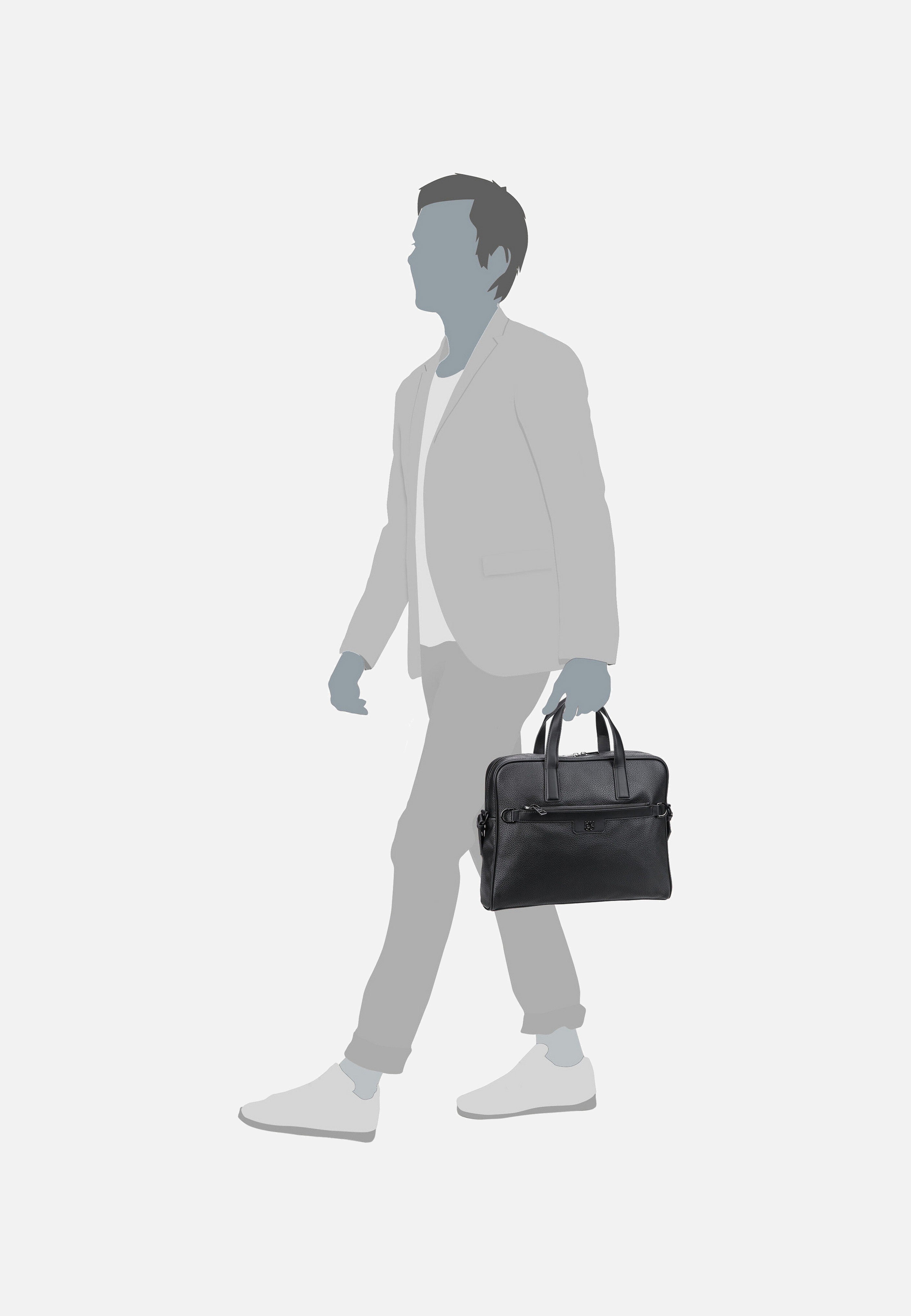 HUGO - Nesh R Doc Case 50529483 Black - Briefcase | Men-Image