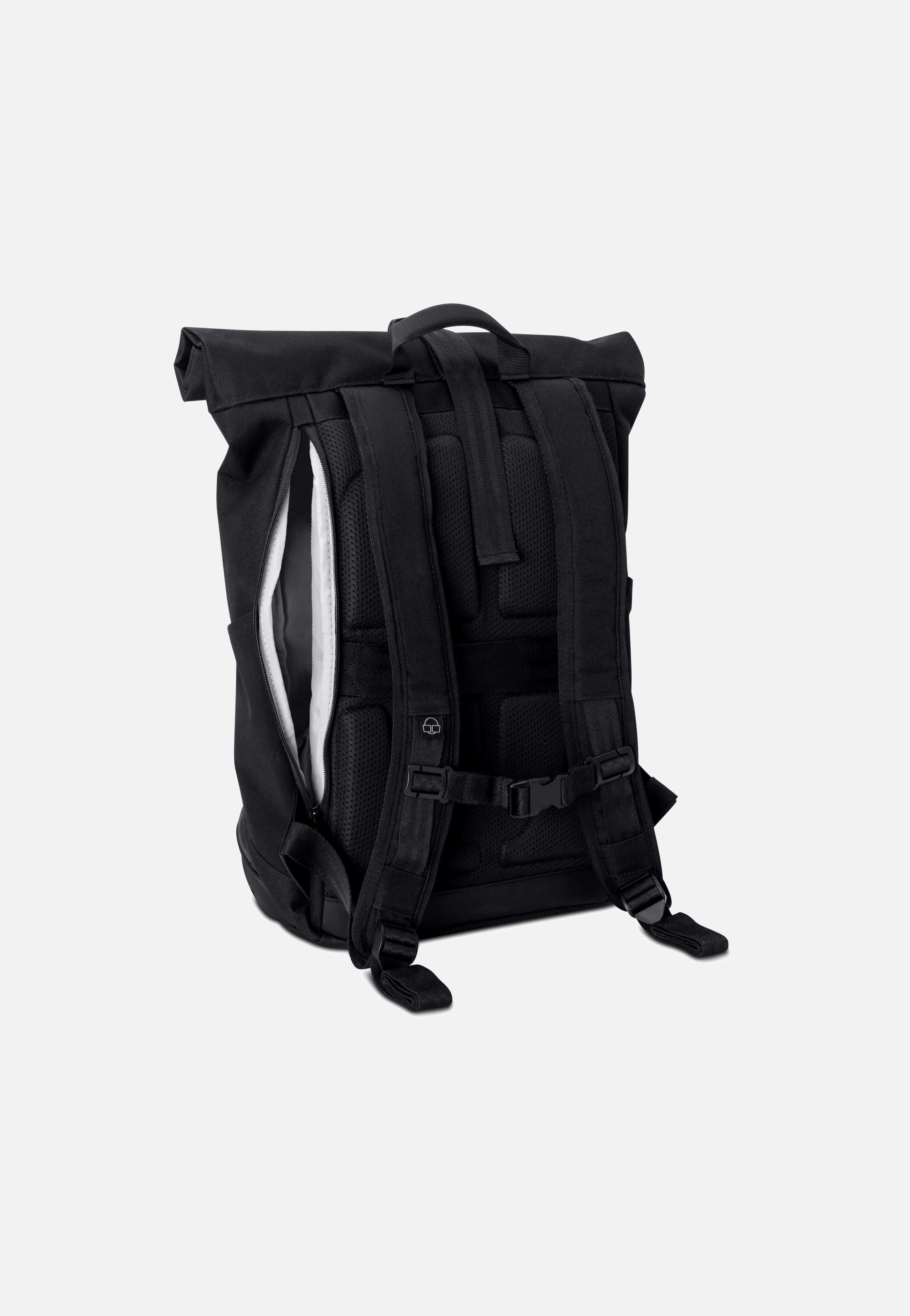 Johnny Urban Allen Medium Schwarz Rolltop Backpack