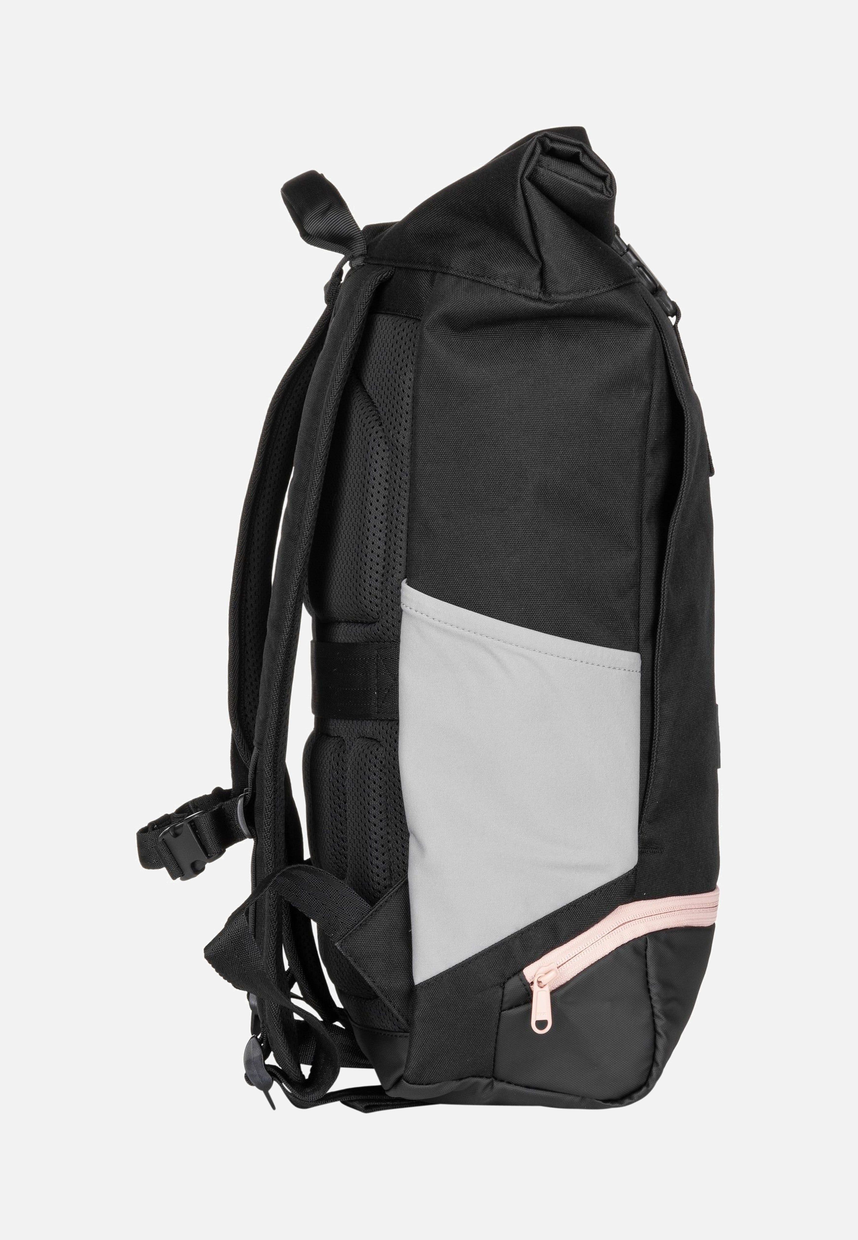 Johnny Urban Allen Medium Schwarz-Rosa Rolltop Backpack