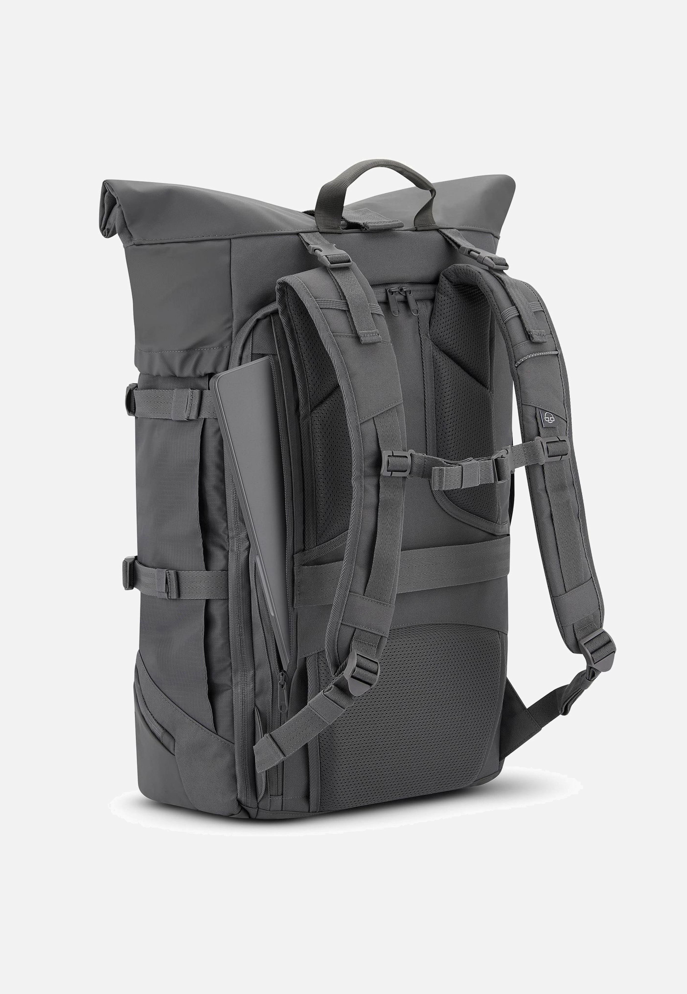 Johnny Urban Allen XL Travel Dunkelgrau Rolltop Backpack