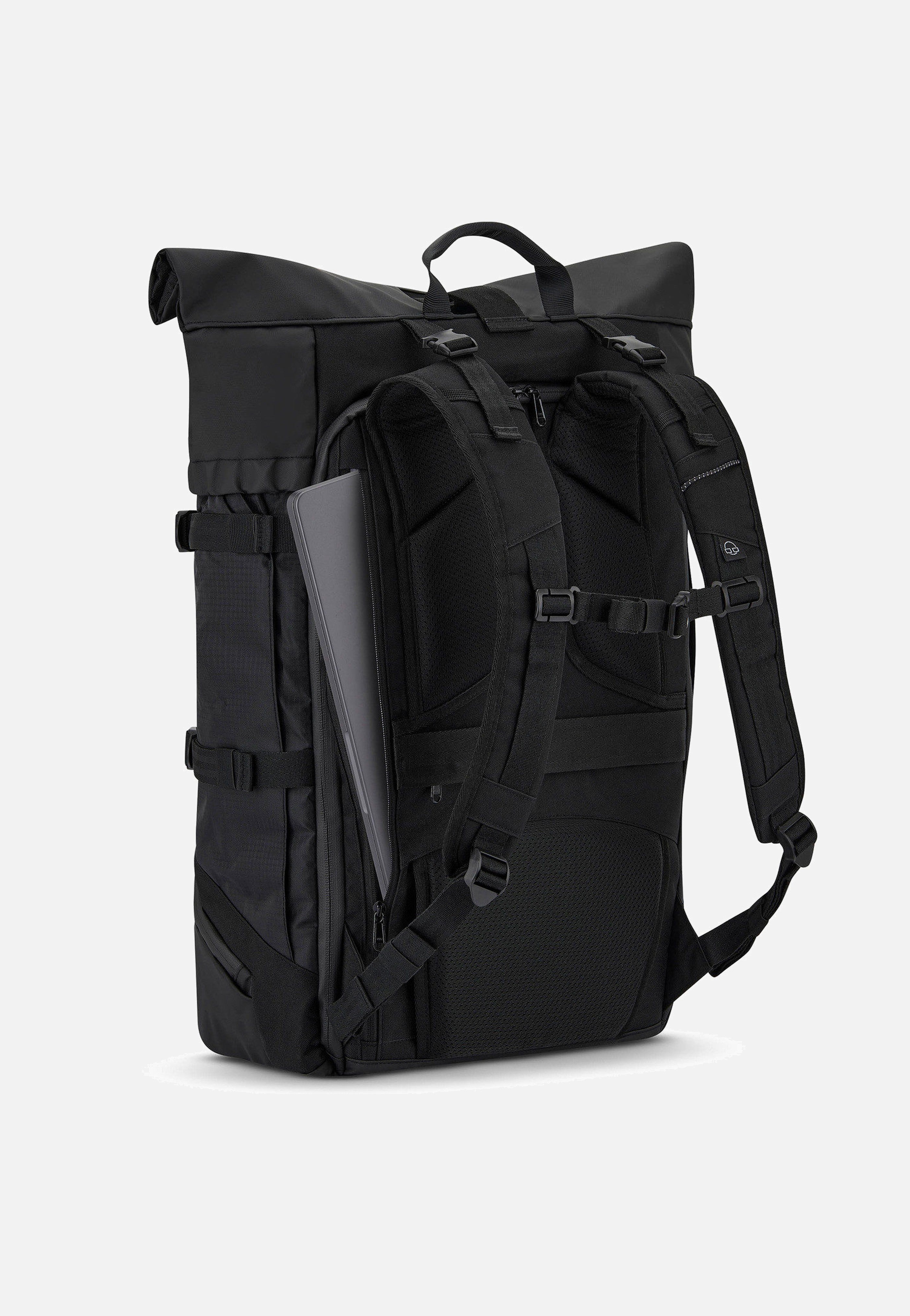 Johnny Urban Allen XL Travel Schwarz Rolltop Backpack