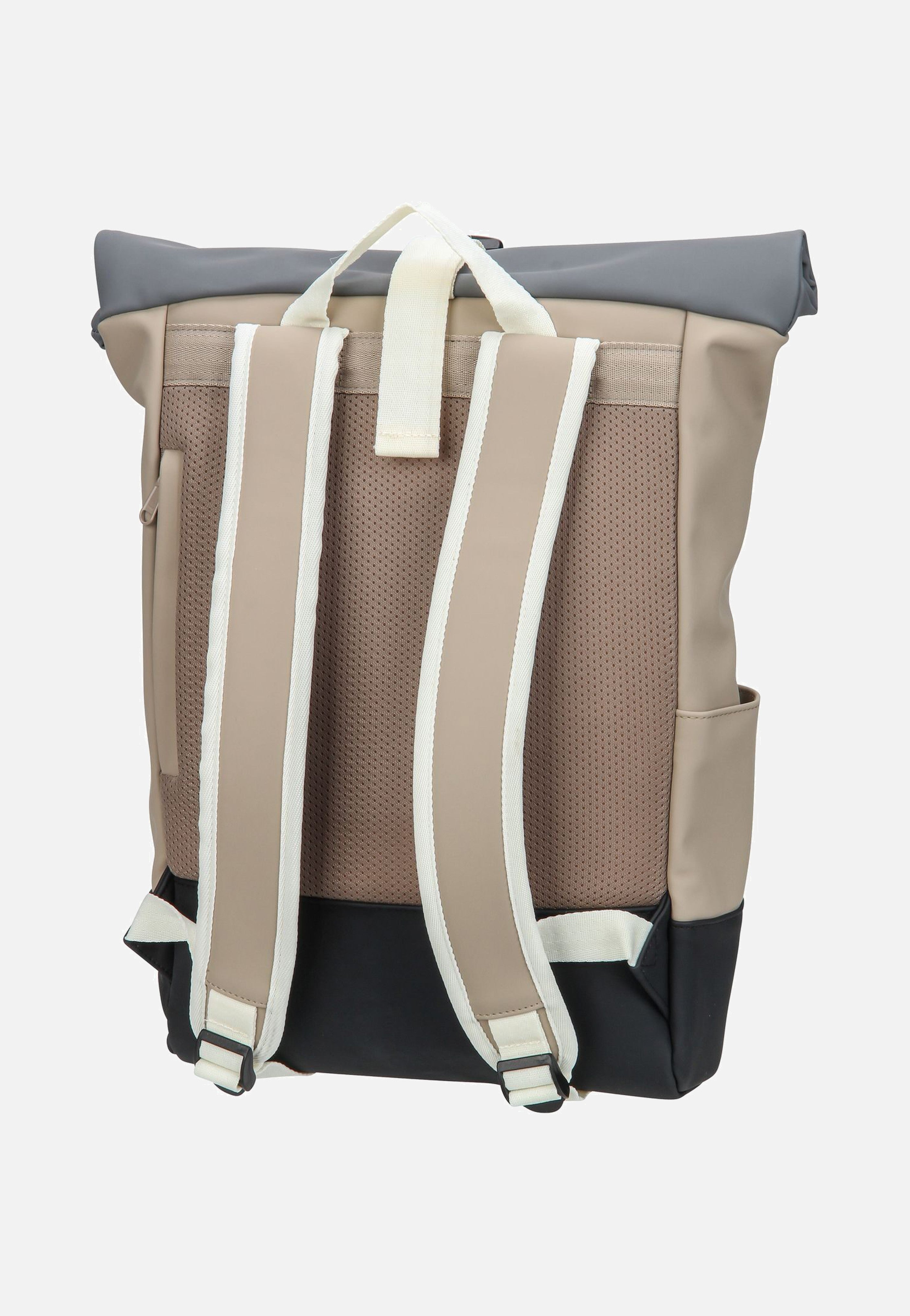 Johnny Urban Harvey Beige-Grau Rolltop Backpack
