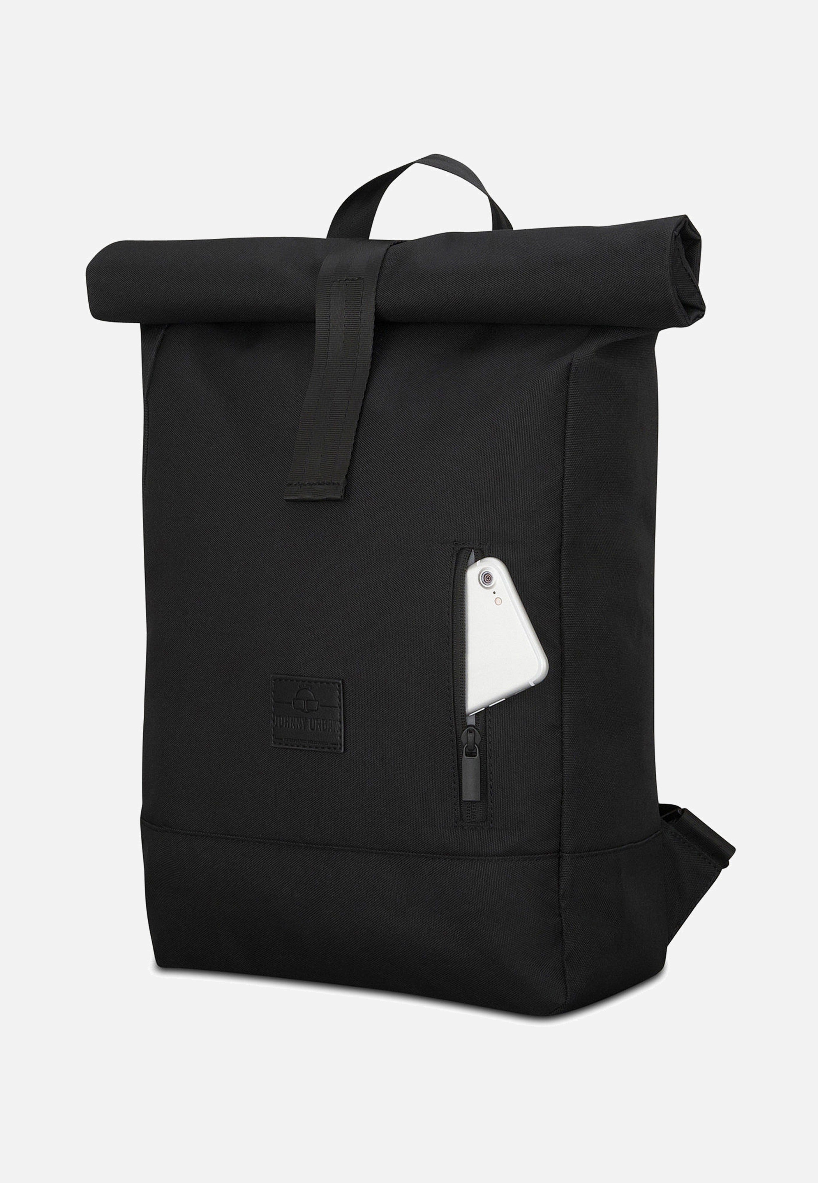Johnny Urban Robin Medium Schwarz Rolltop Backpack