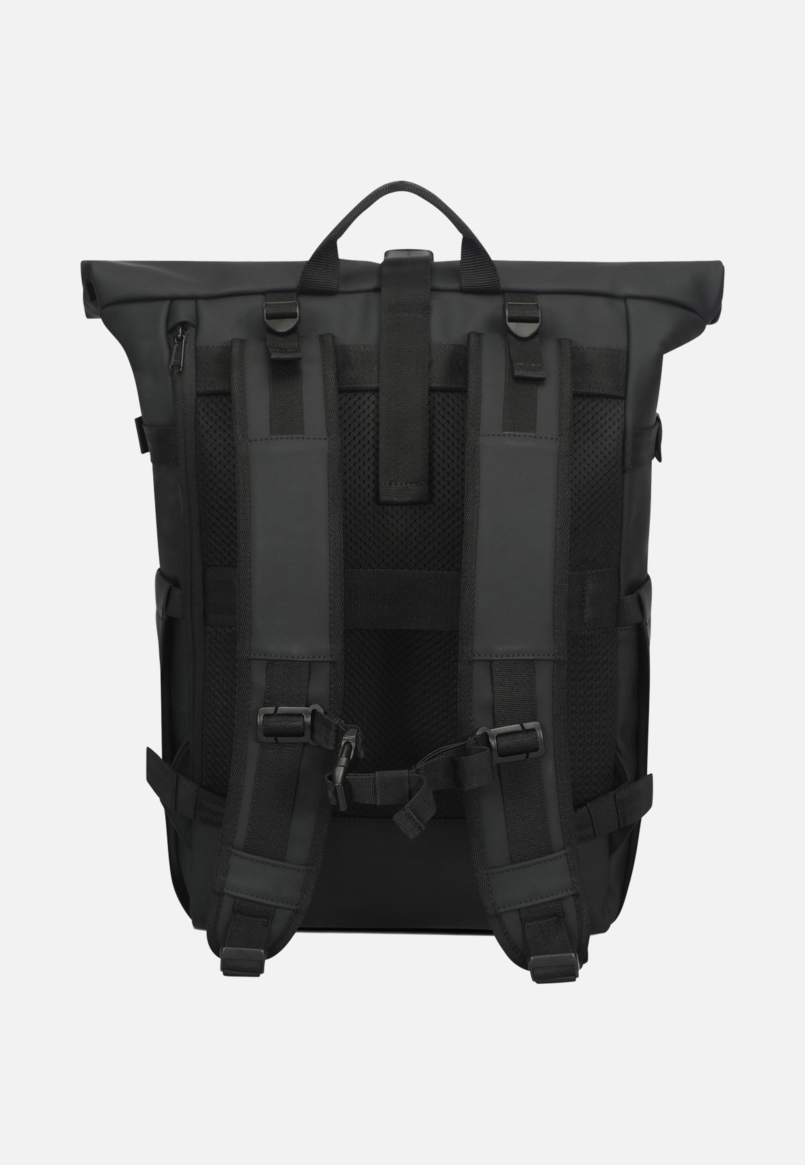 Johnny Urban Harvey Large Black Rolltop Backpack