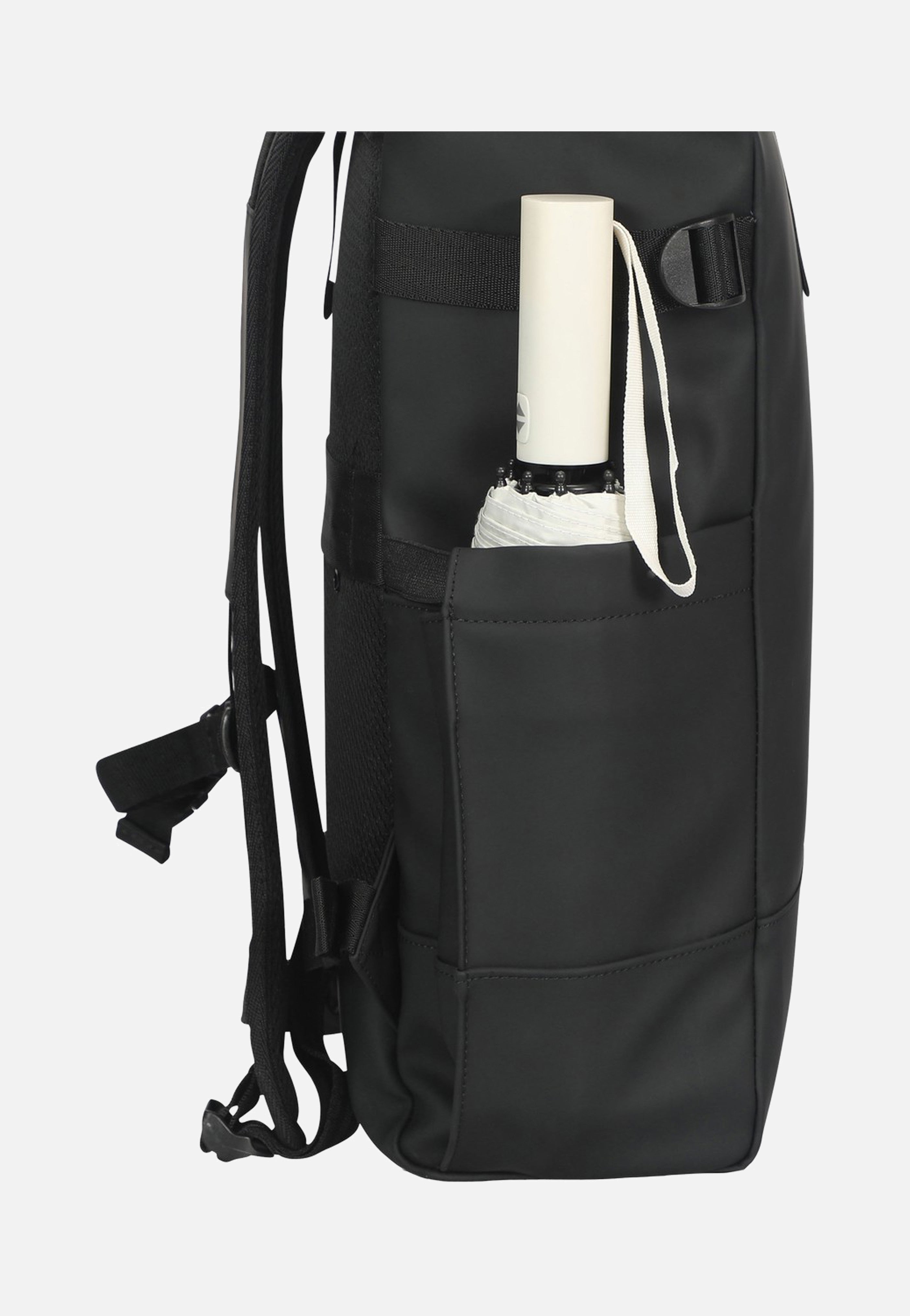 Johnny Urban Harvey Large Black Rolltop Backpack