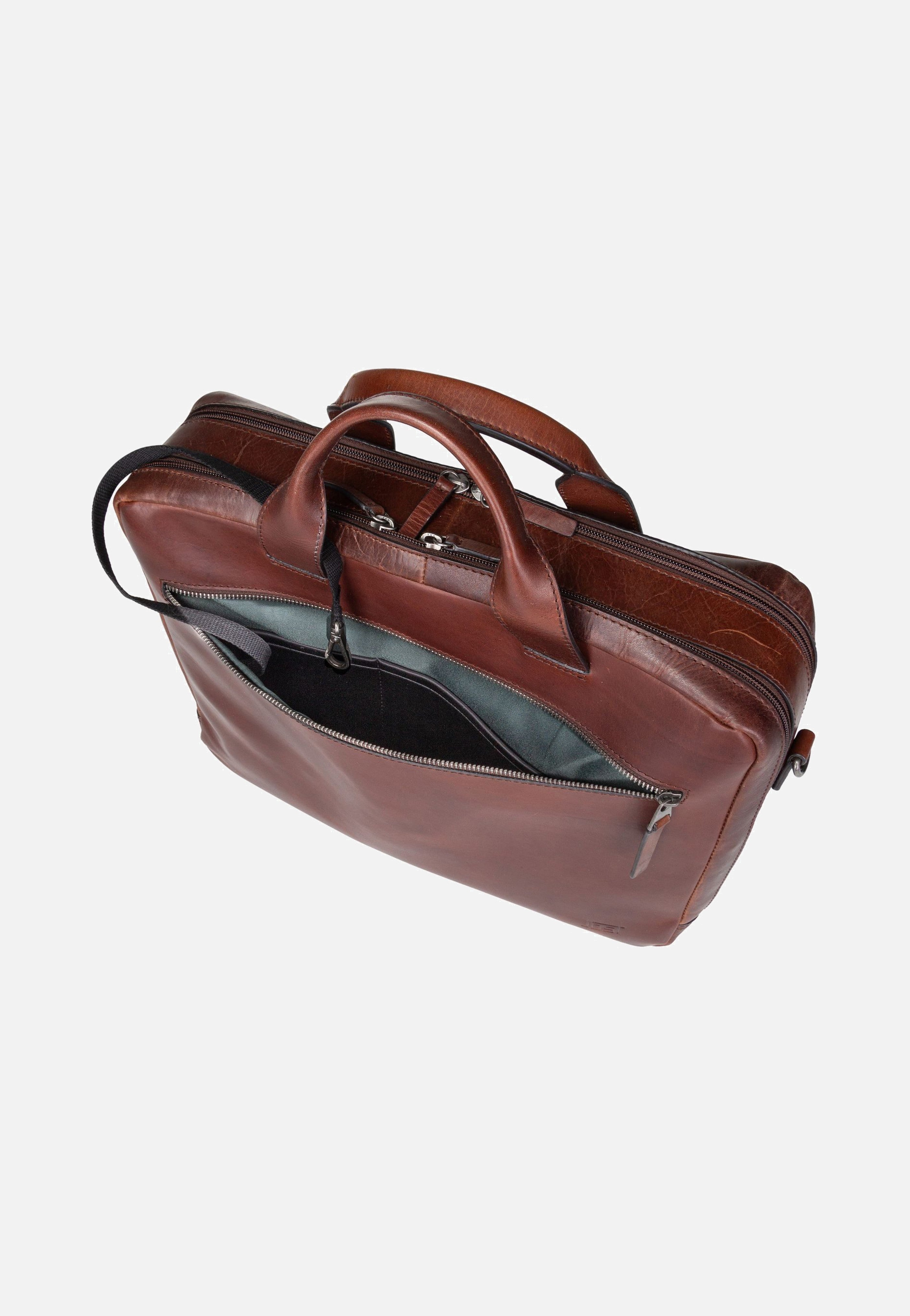 Jost Lund Business M 6744 Braun Briefcase